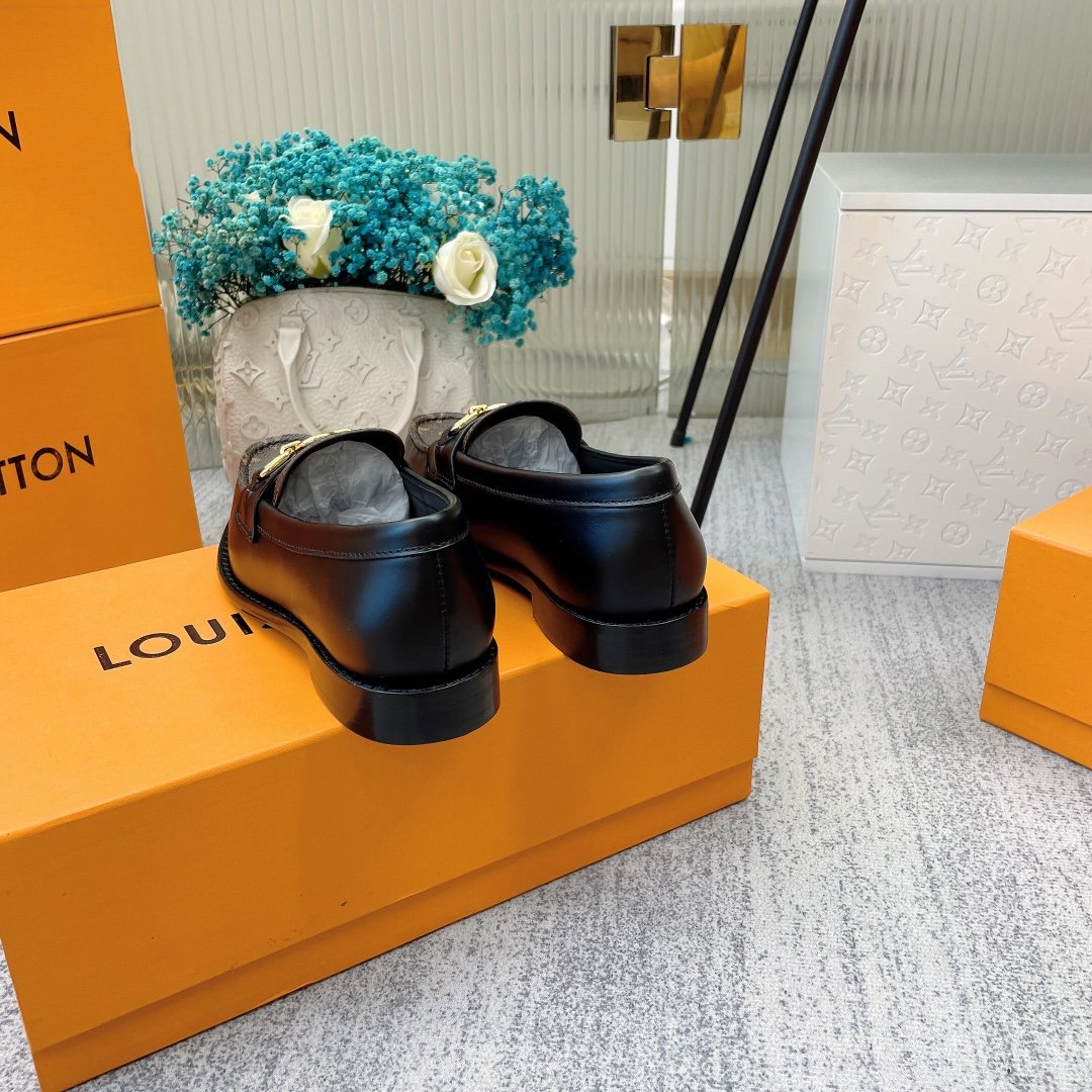 Louis Vuitton Women's Chess Flat Loafe Black For Women LV - Soul Replicas