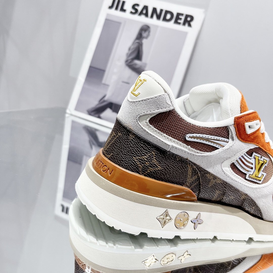 Louis Vuitton Run Away Sneaker Monogram Material Orange For Women LV - Soul Replicas