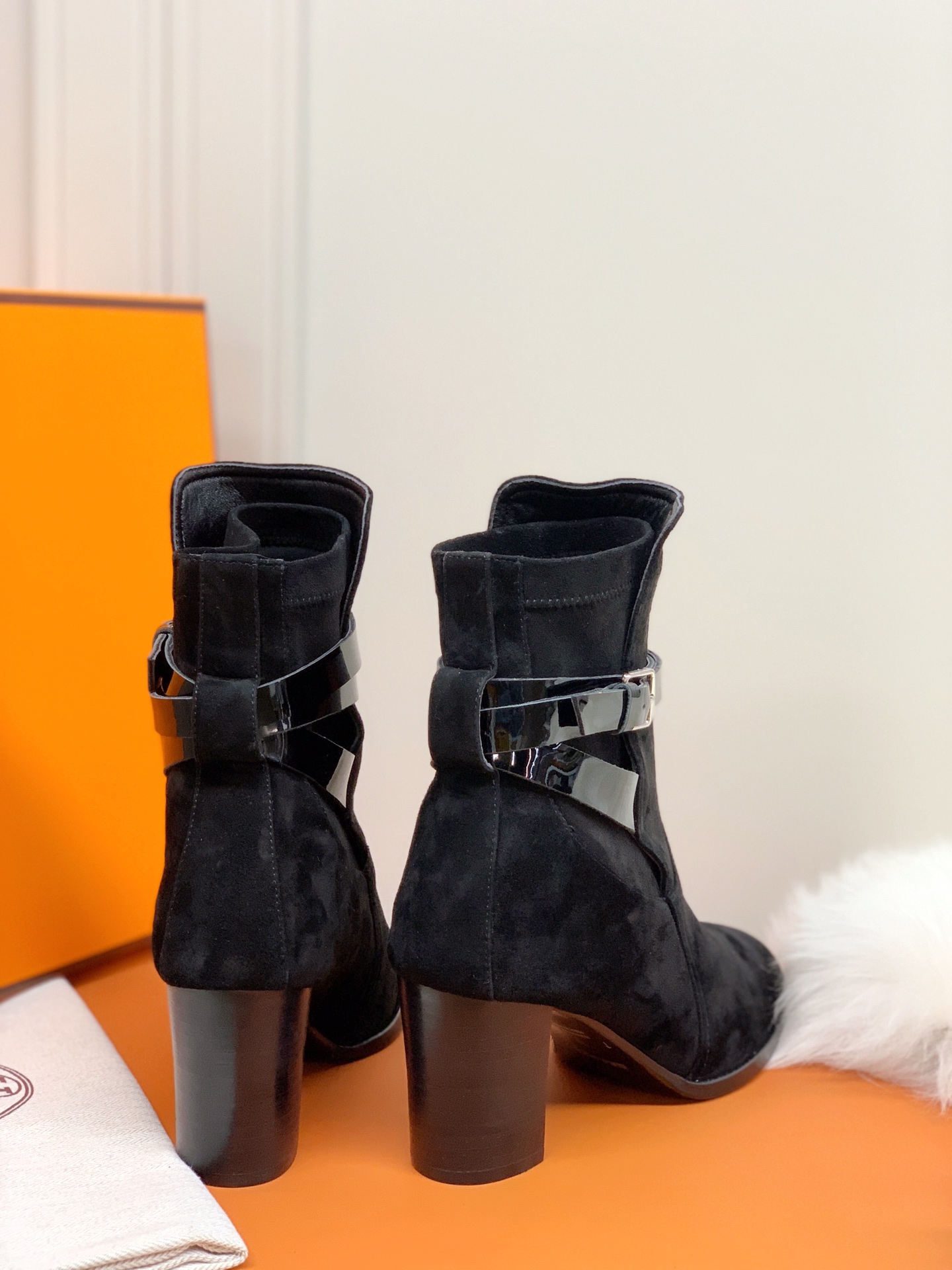 Hermes Frenchie 70 Ankle Boot Black For Women 2.8in/7cm - Soul Replicas