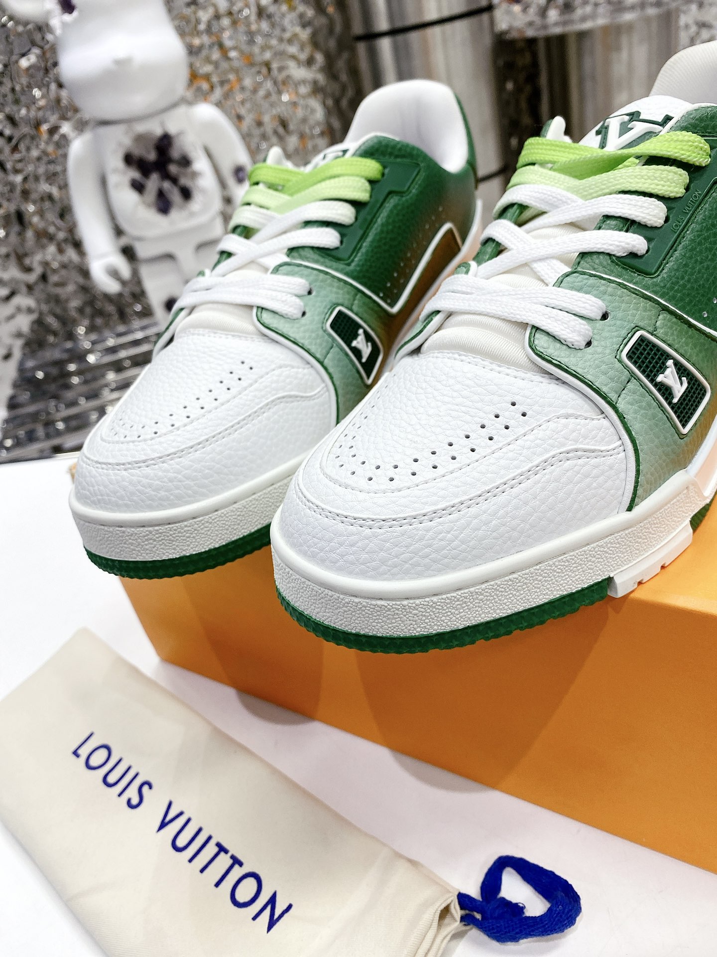 Louis Vuitton Women's LV Trainers Green For Women LV - Soul Replicas