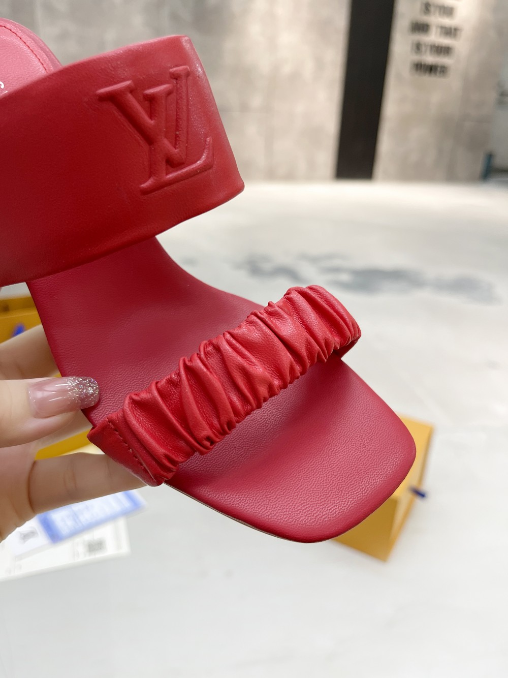 Louis Vuitton Women's Drapy Mule Red For Women LV - Soul Replicas