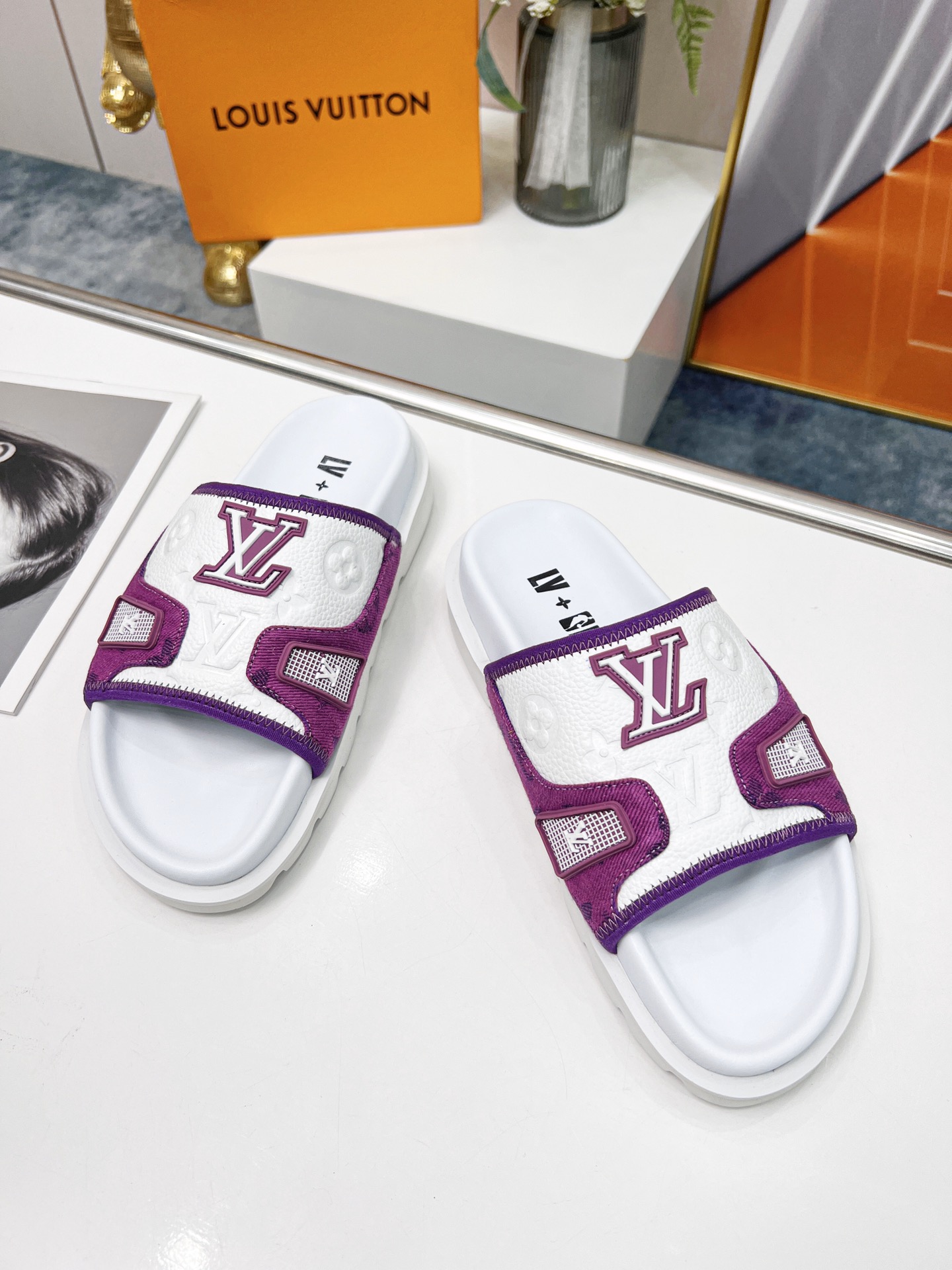 Louis Vuitton Women's Pool Pillow Comfort Mule Violet For Women LV - Soul Replicas