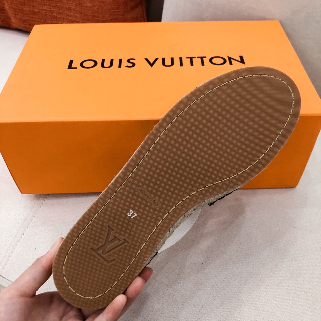 Louis Vuitton Women's Starboard Flat Espadrille Black For Women LV - Soul Replicas