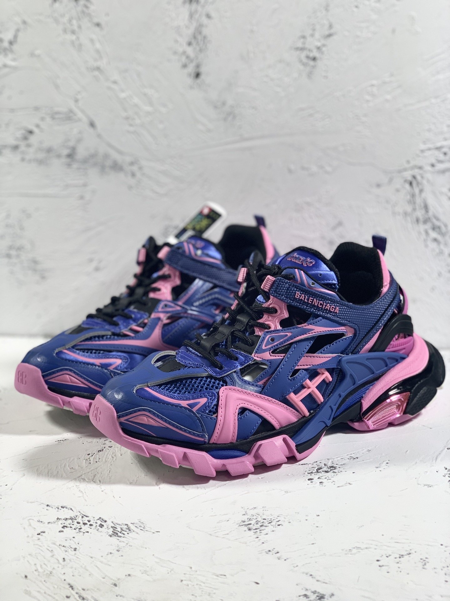 Balenciaga Track.2 Clear Sole Trainers Dark Purple For Women - Soul Replicas