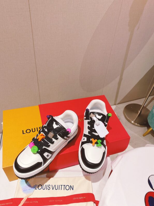 Louis Vuitton Women's LV Trainer Sneaker Black For Women LV - Soul Replicas