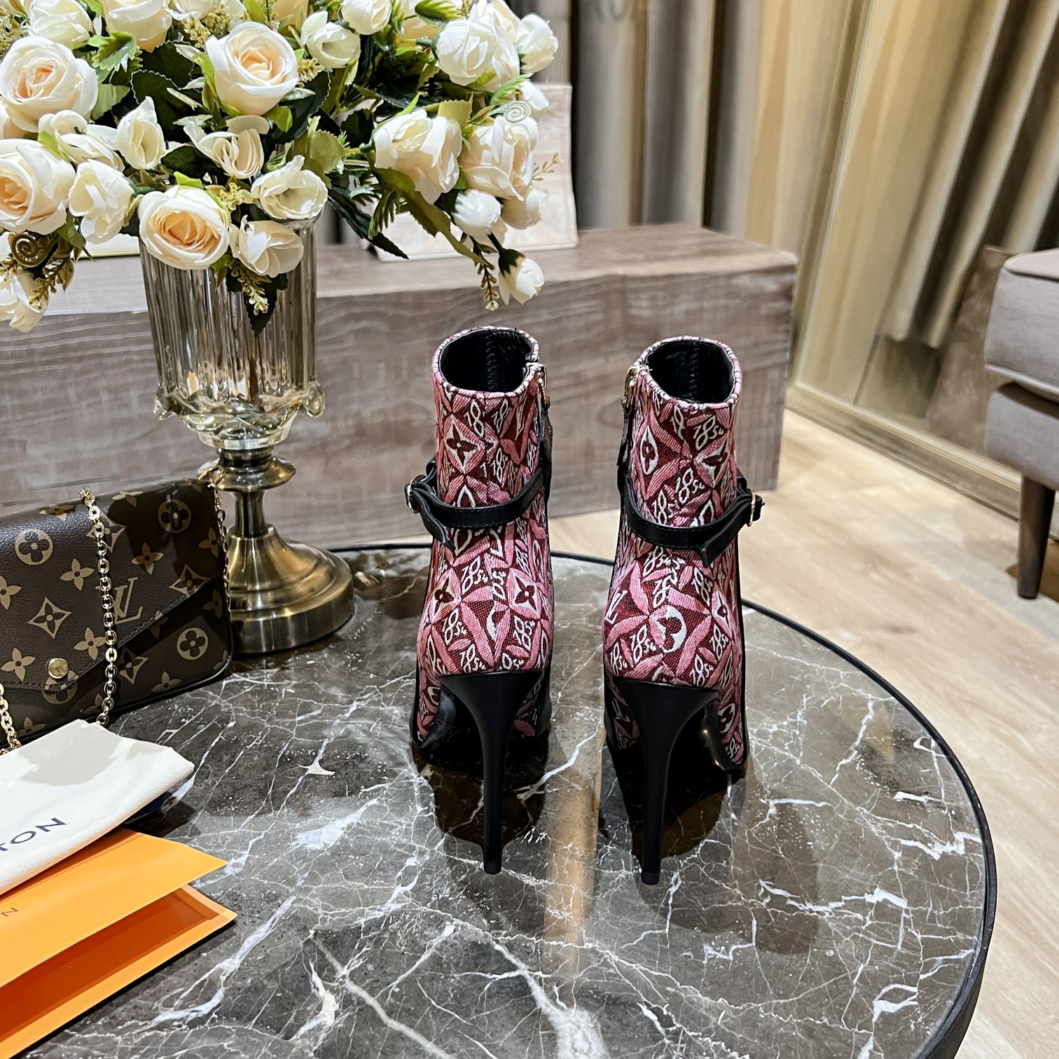 Louis Vuitton Women's Bottine Silhouette Red For Women LV - Soul Replicas