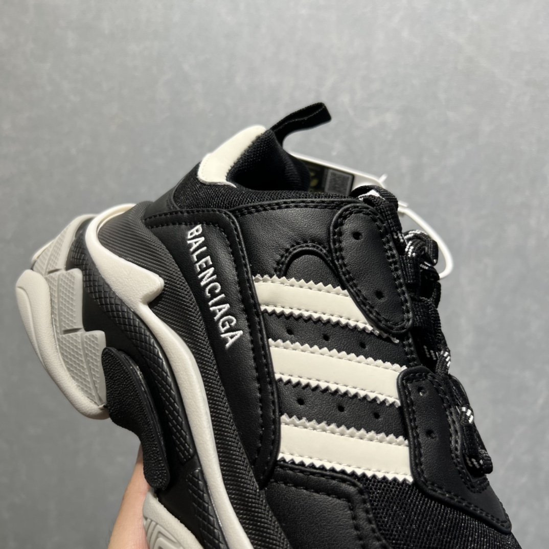 Balenciaga x Adidas Triple S Trainers Black For Women - Soul Replicas