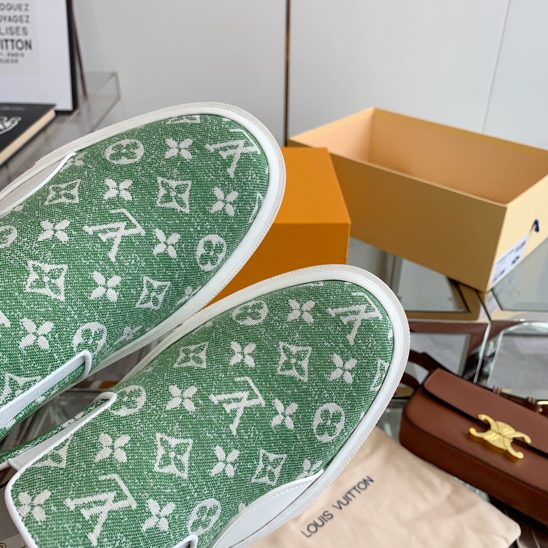 Louis Vuitton Women's Trocadero Slip On Green For Women LV - Soul Replicas
