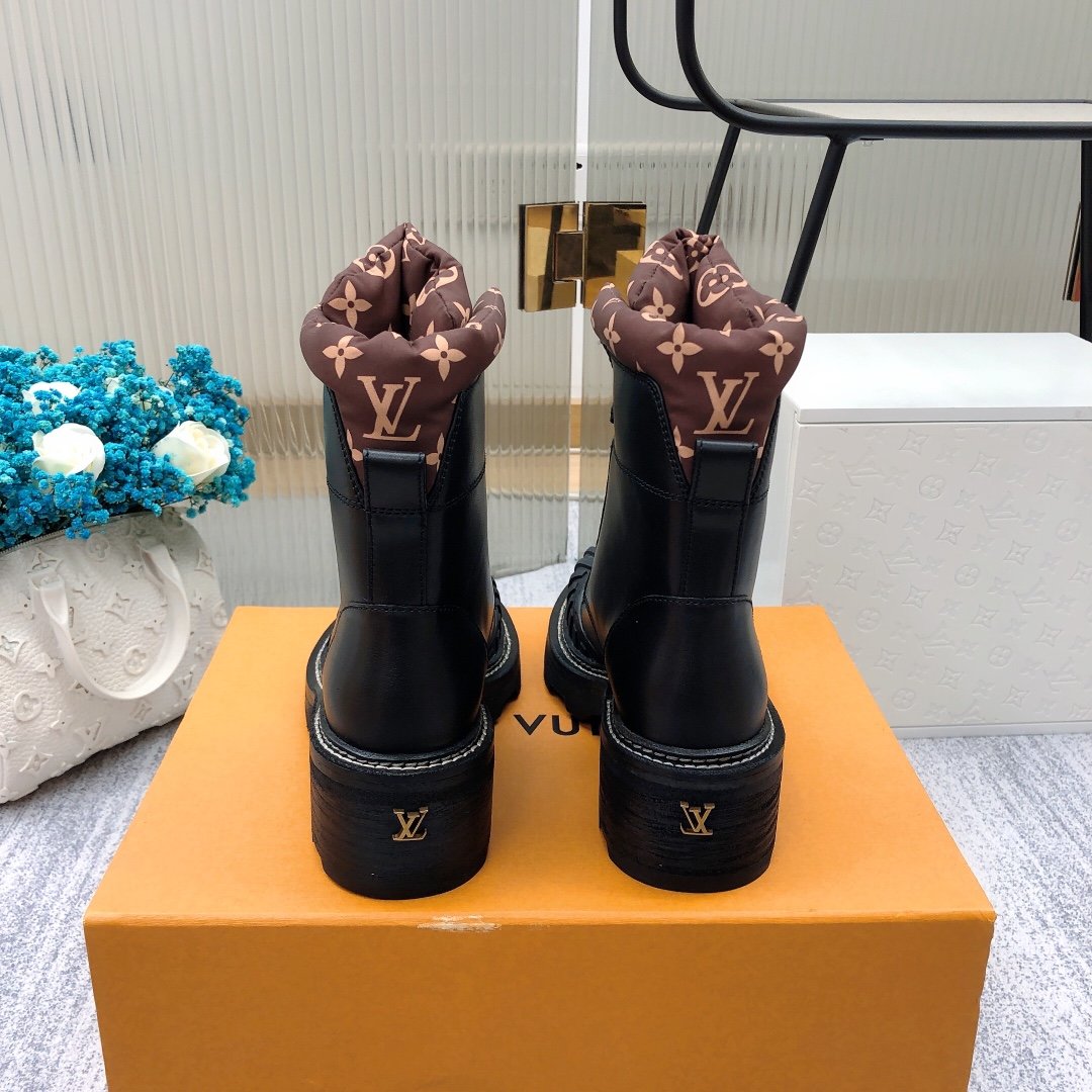 Louis Vuitton LV Beaubourg Ankle Boot Black For Women LV 1A94N6 - Soul Replicas