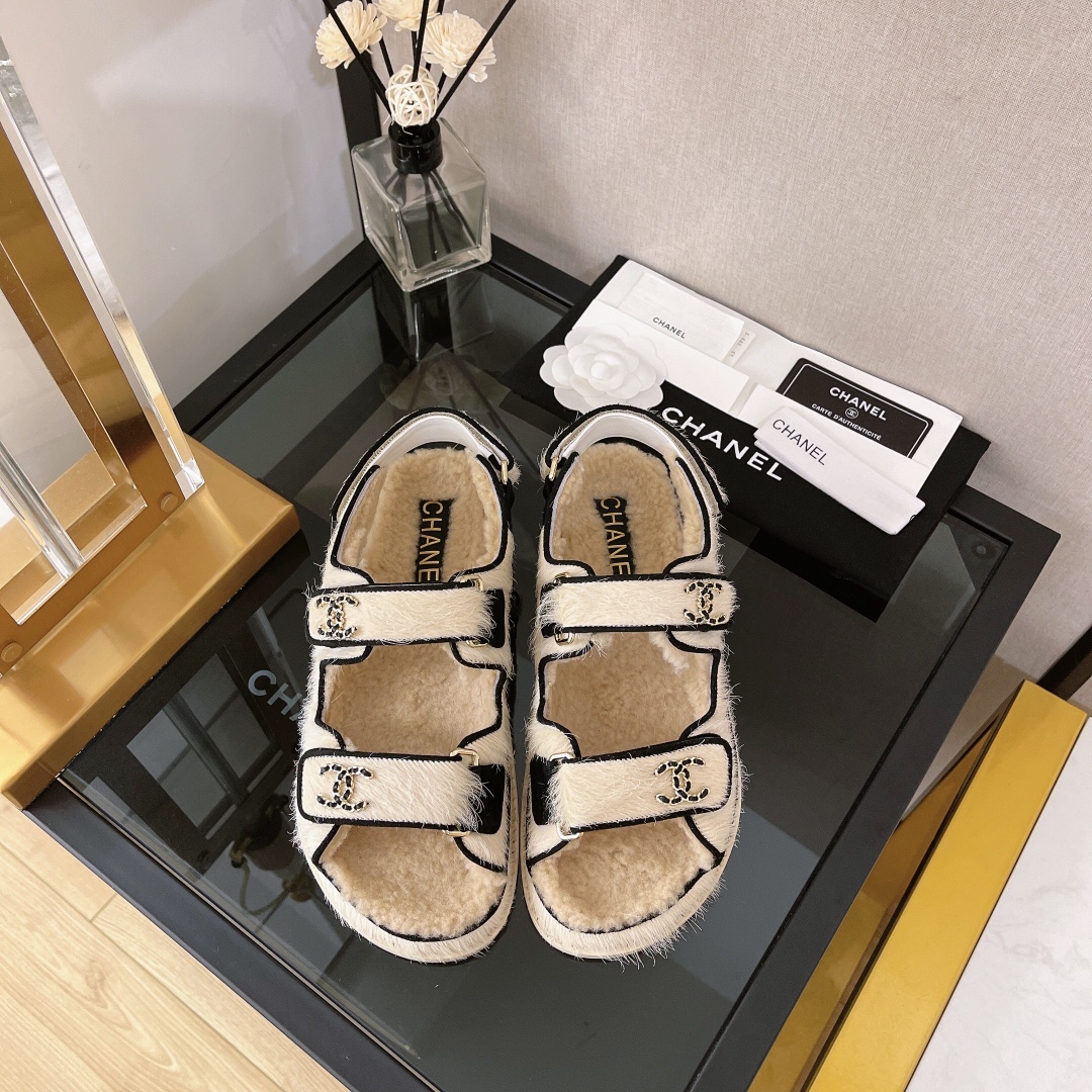 Chanel Women's Sandals With Lining White For Women - Soul Replicas