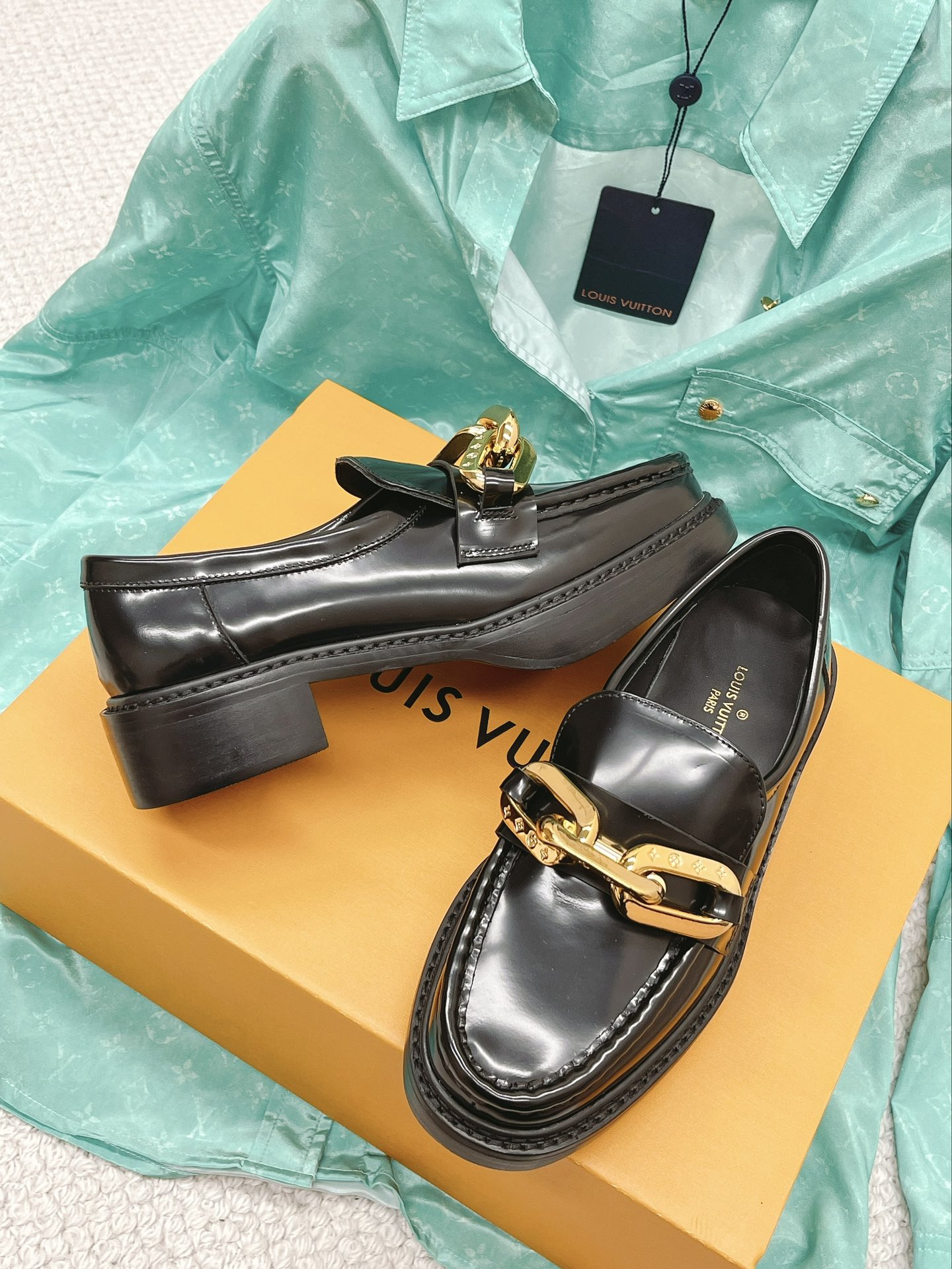Louis Vuitton Women's Academy Loafer Black For Women LV - Soul Replicas