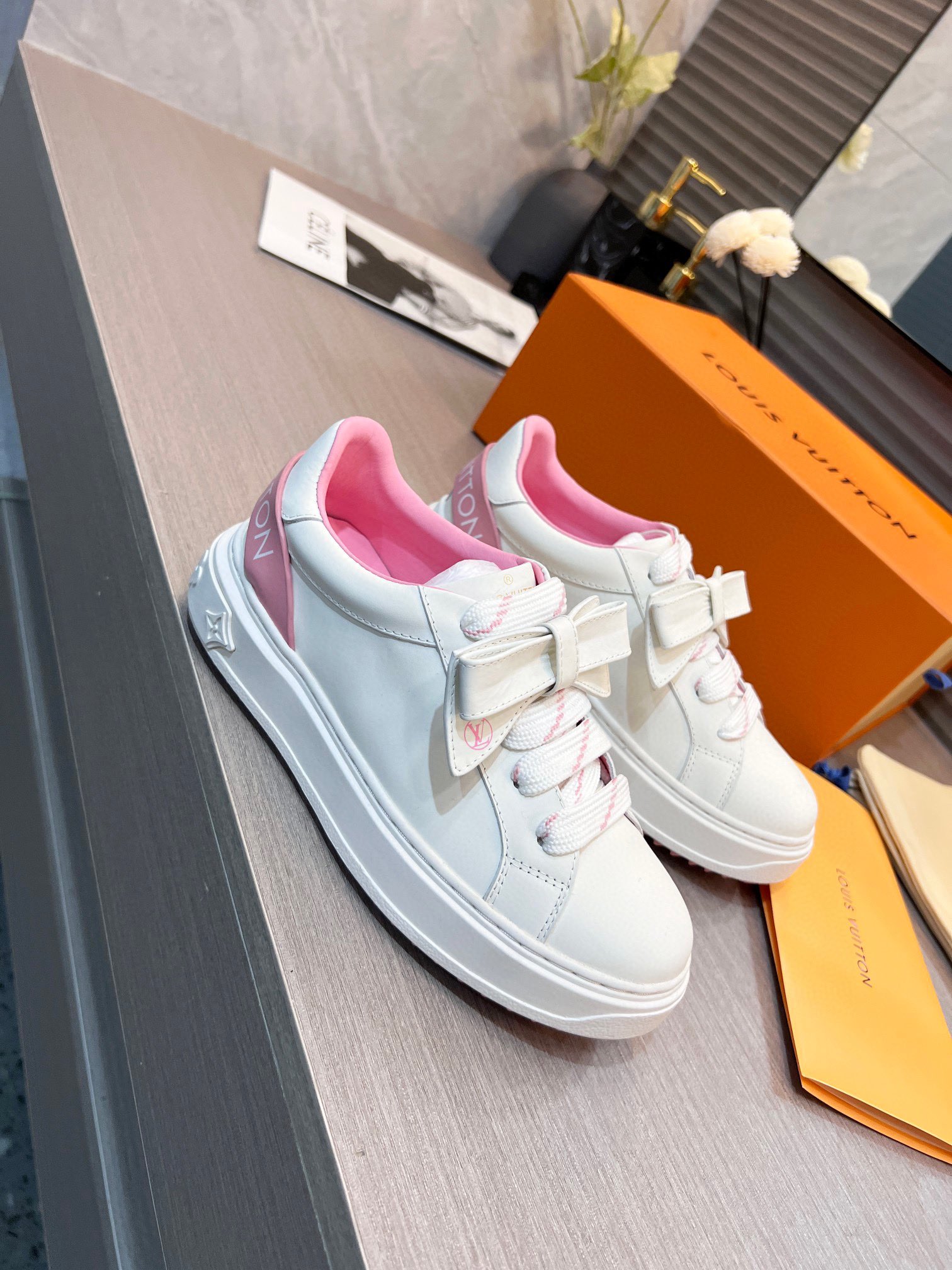 Louis Vuitton Women's Time Out Sneaker Pink For Women LV - Soul Replicas