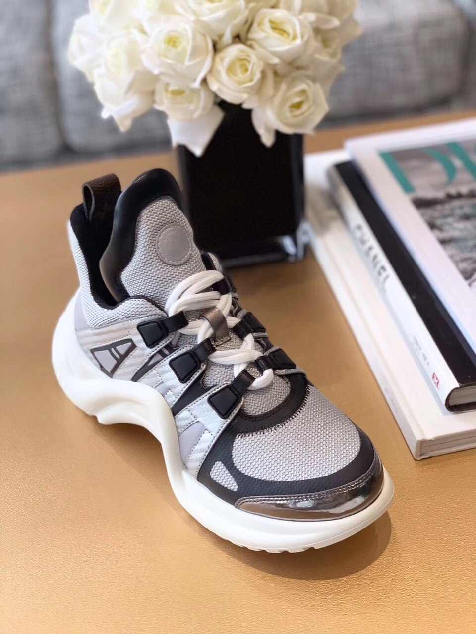 Louis Vuitton LV Archlight Sneaker Monogram Material White/Black For Women LV - Soul Replicas