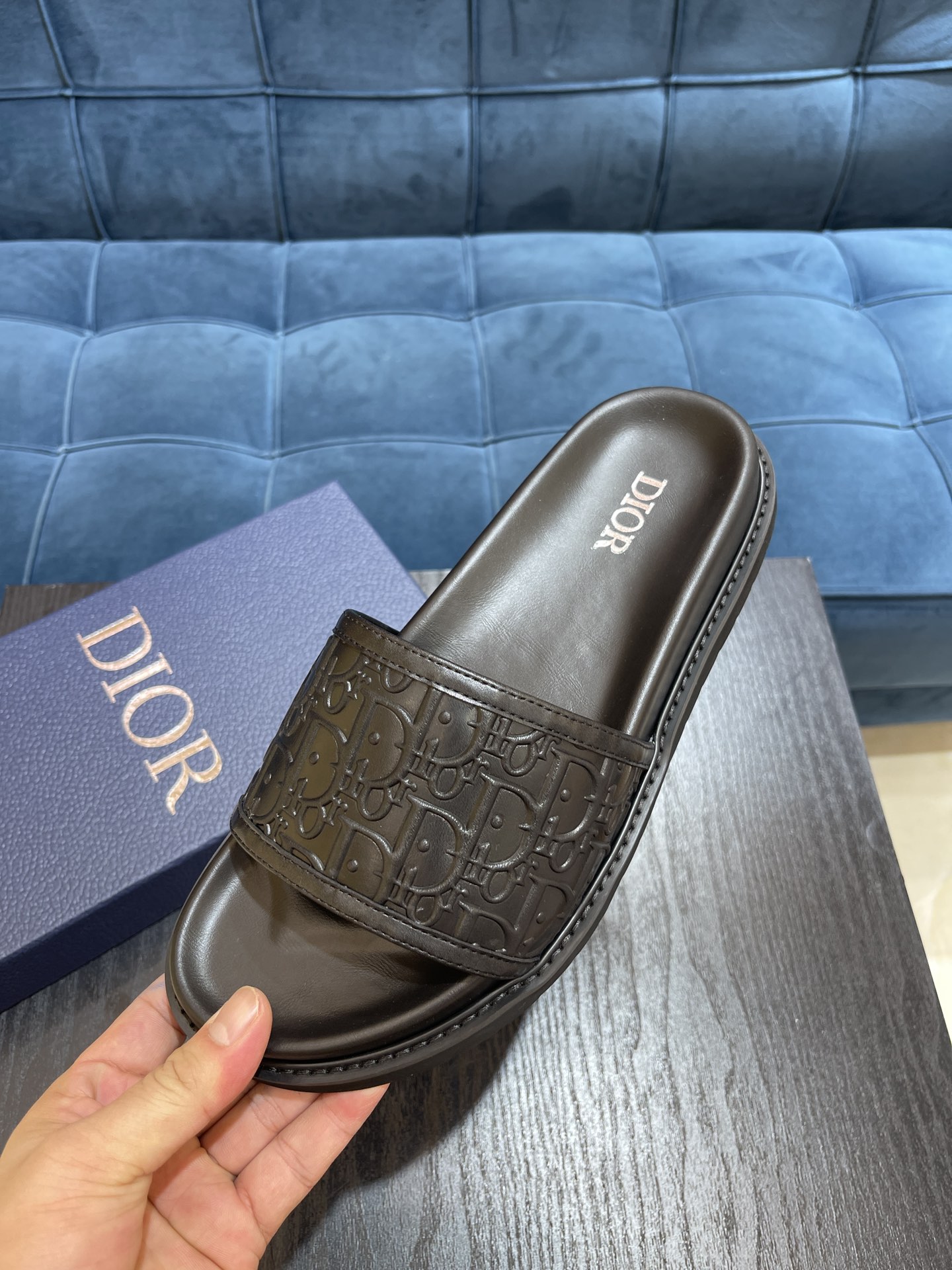 Christian Dior Aqua Sandal Black For Men CD - Soul Replicas
