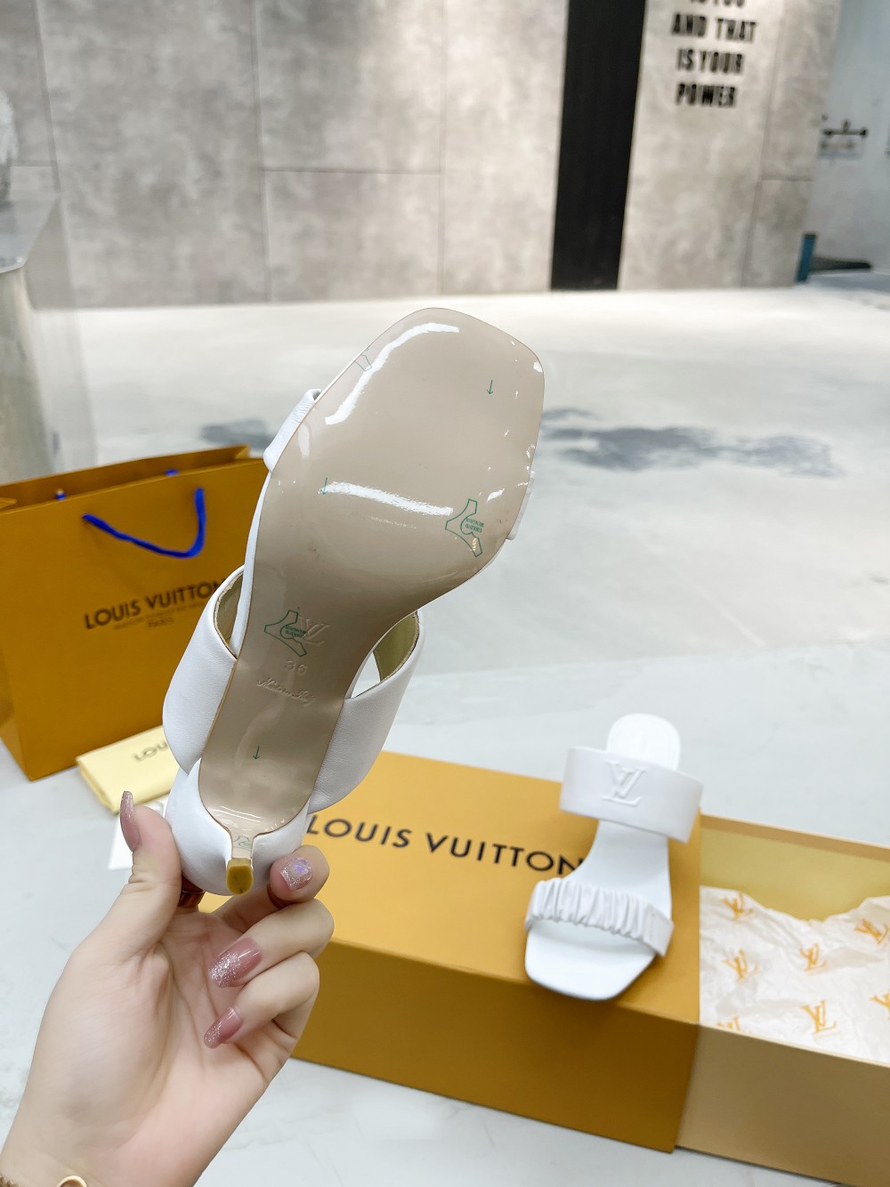 Louis Vuitton Women's Drapy Mule White For Women LV - Soul Replicas