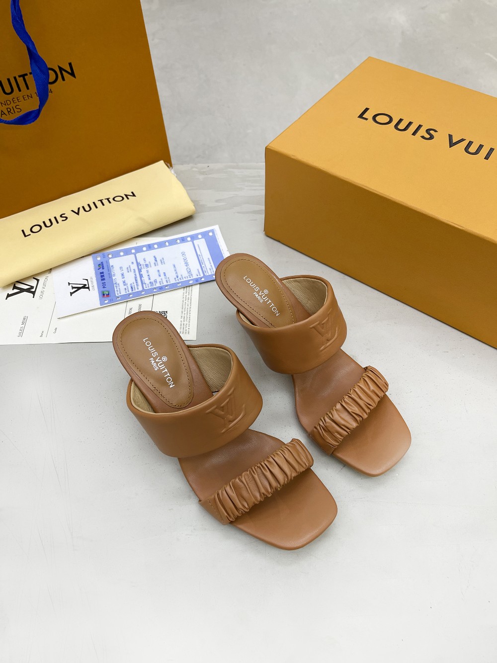 Louis Vuitton Women's Drapy Mule Brown For Women LV - Soul Replicas