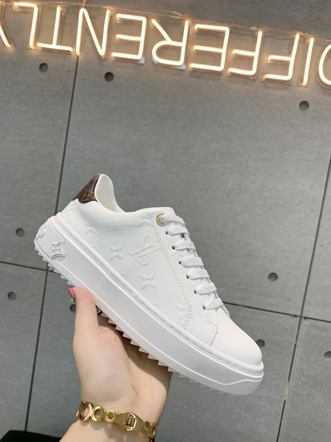 Louis Vuitton Time Out Sneaker White For Women LV 1A9HBD - Soul Replicas