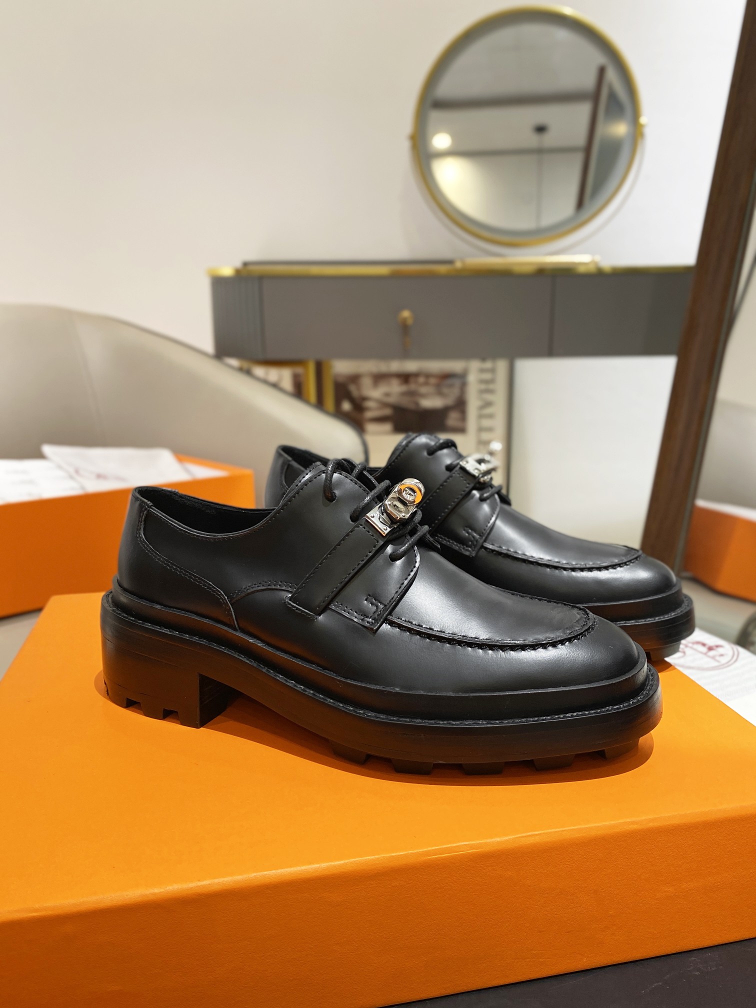 Hermes Destin Loafer Black For Women - Soul Replicas