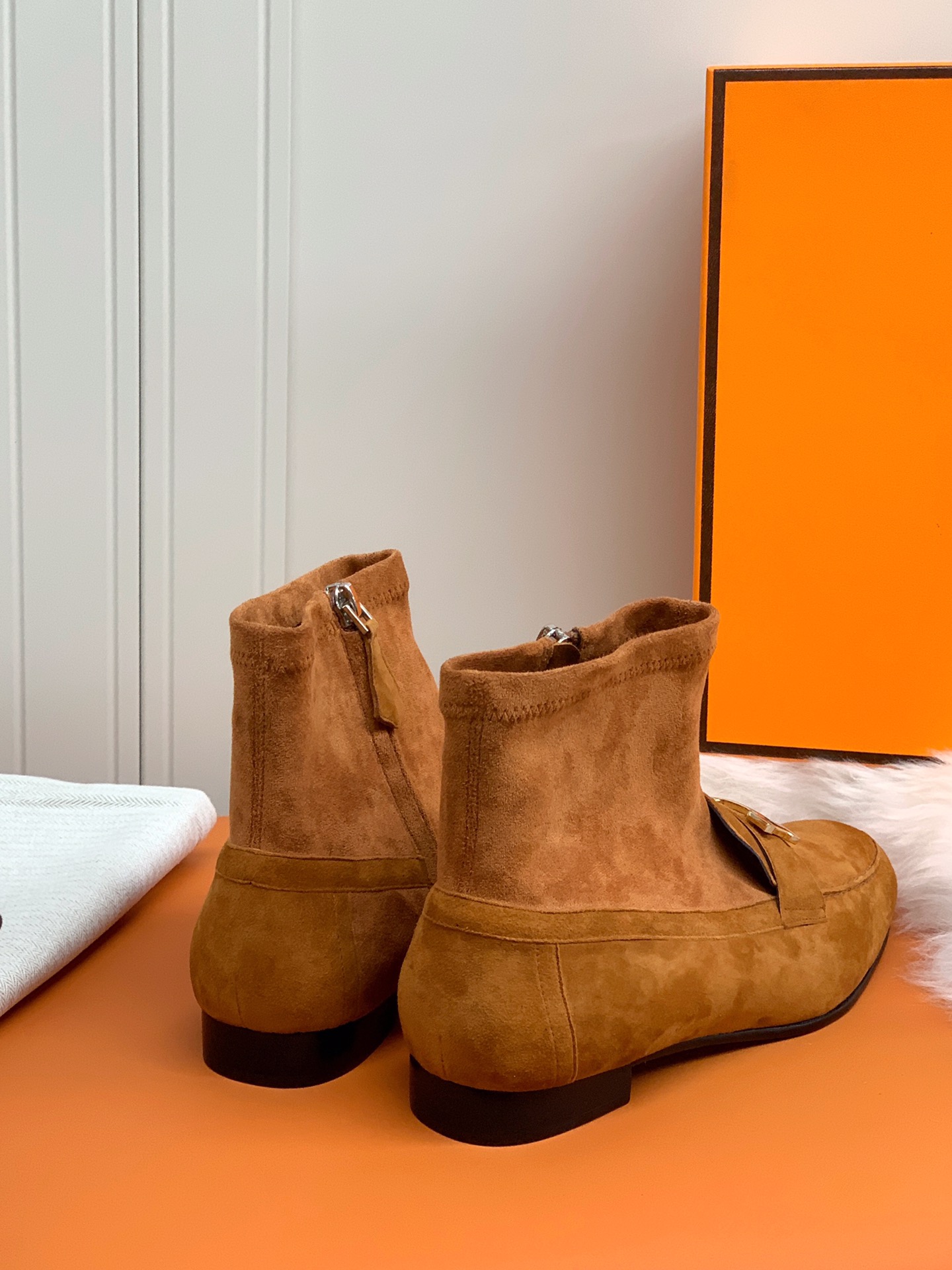 Hermes  Saint-Honore Ankle Boots Brown For Women - Soul Replicas