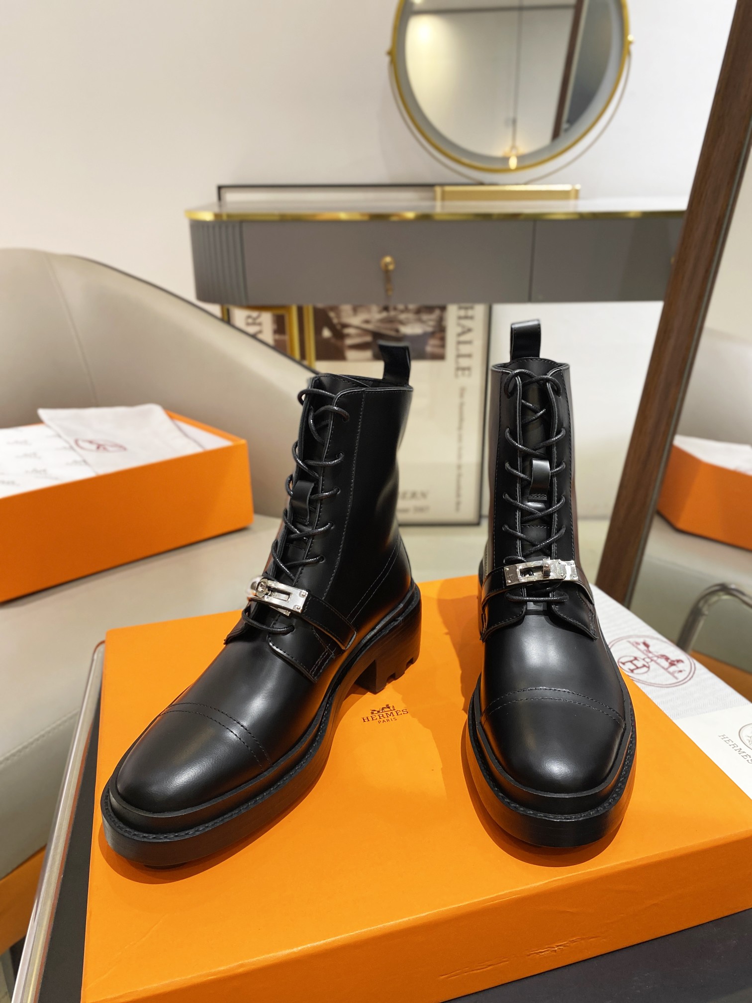 Hermes Daydream Boot Black For Women - Soul Replicas