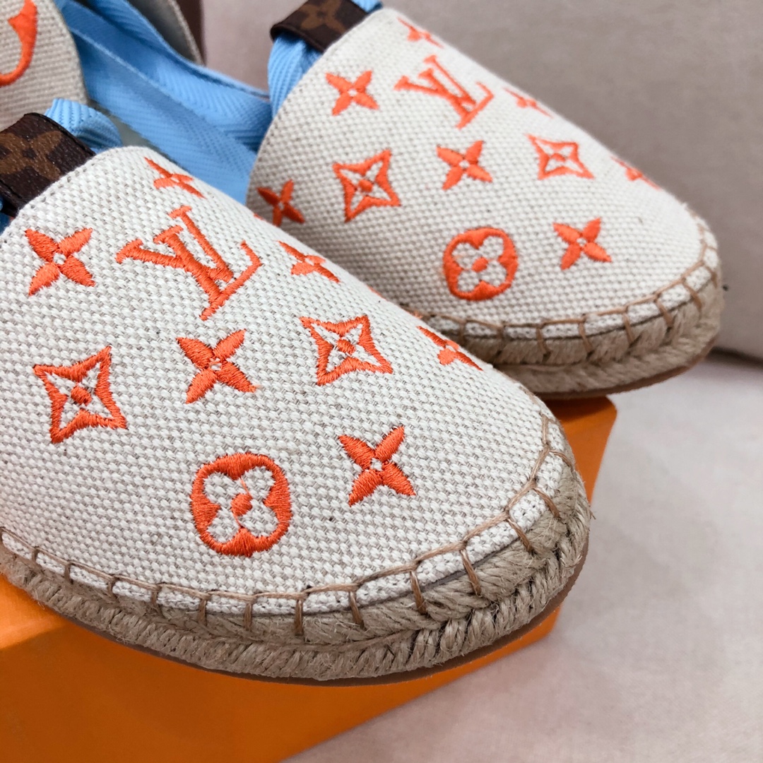 Louis Vuitton Women's Starboard Flat Espadrille Orange For Women LV - Soul Replicas