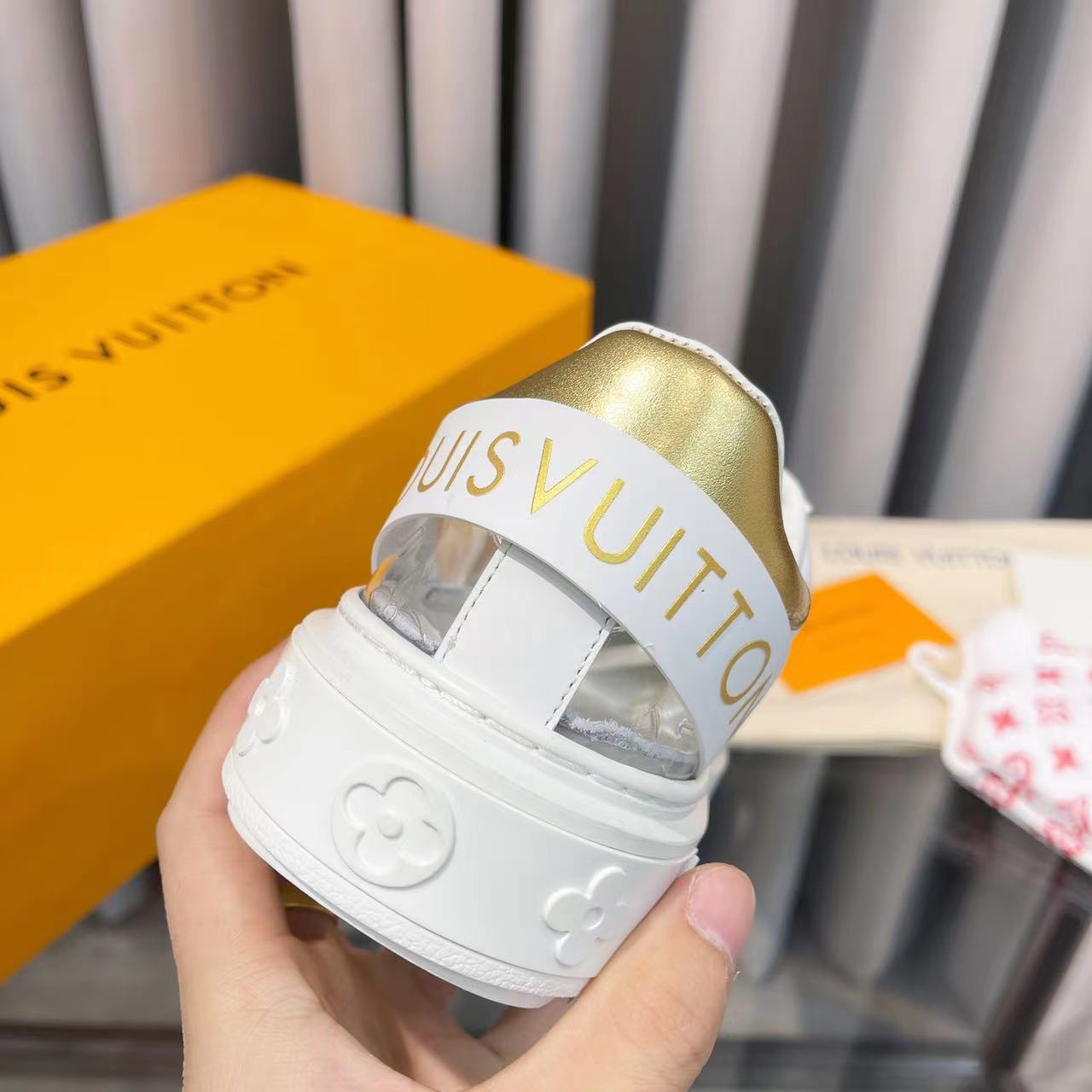 Louis Vuitton Women's Time Out Sneaker Gold For Women LV - Soul Replicas