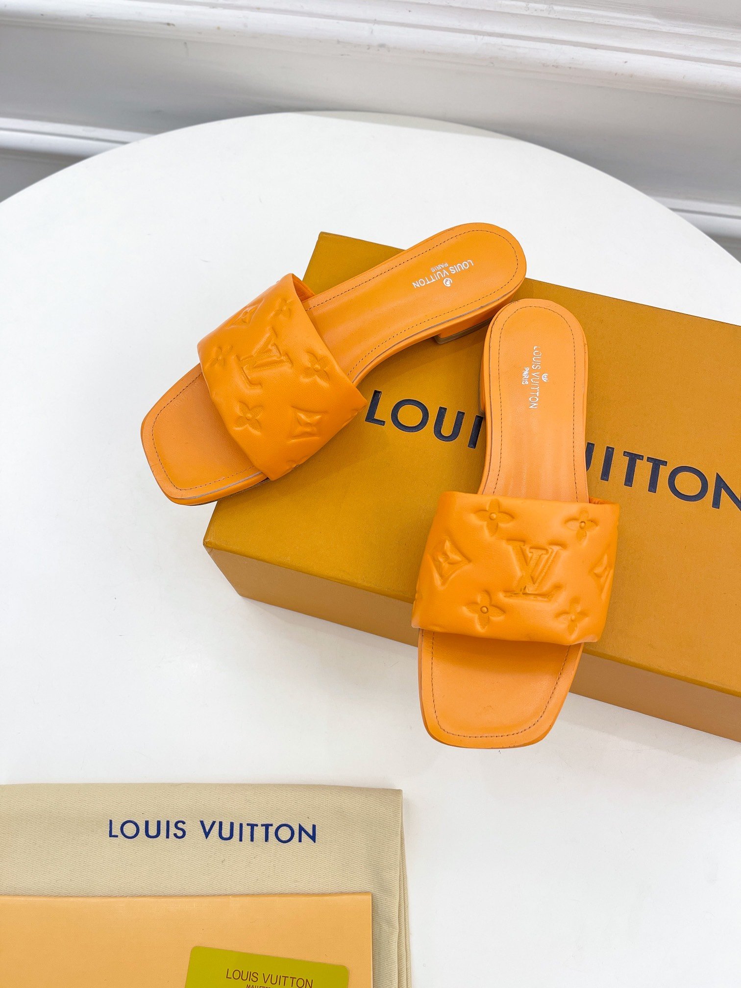 Louis Vuitton Women's Revival Flat Mule Orange For Women LV - Soul Replicas