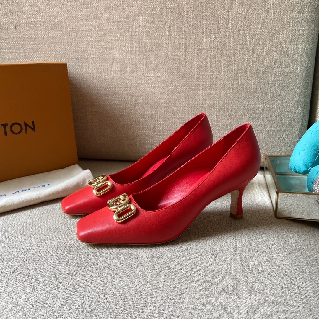 Louis Vuitton Women's Rotary Pump Red For Women LV - Soul Replicas