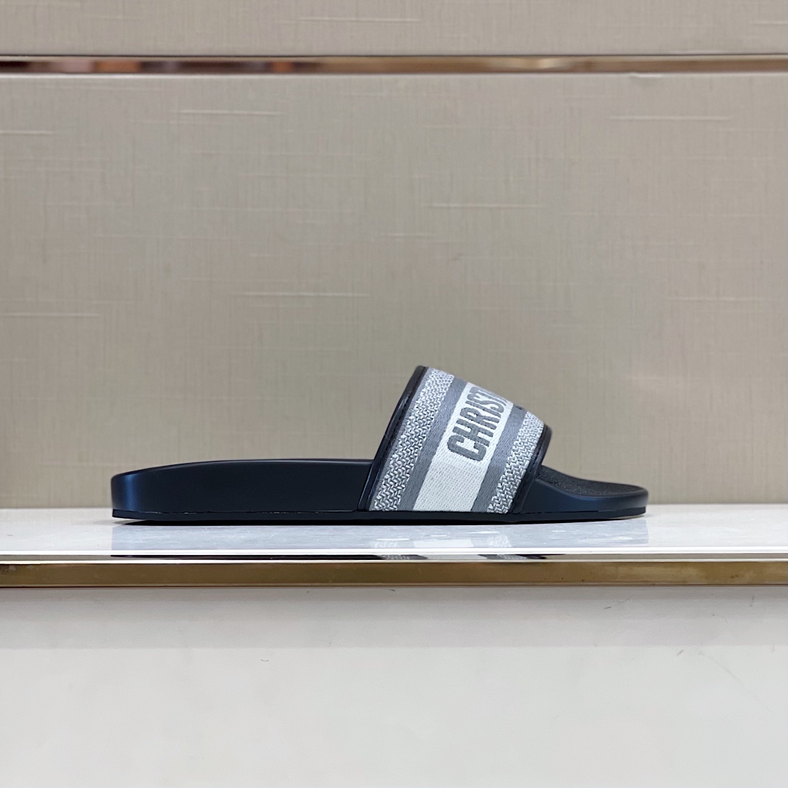 Christian Dior Aqua Sandal Black/Grey For Men CD - Soul Replicas