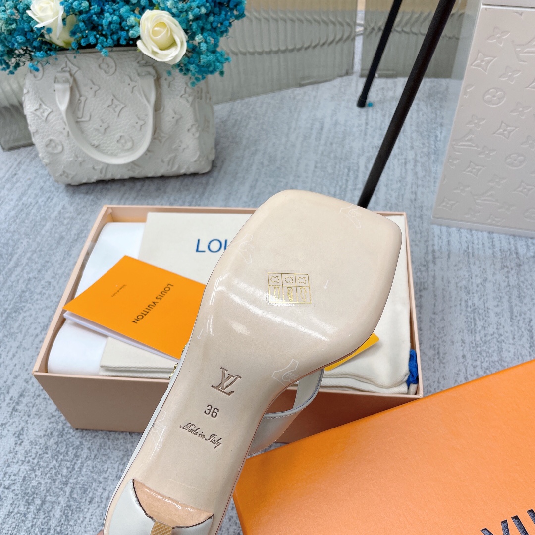 Louis Vuitton Women's Signature Thong White For Women LV 1A9QGJ - Soul Replicas