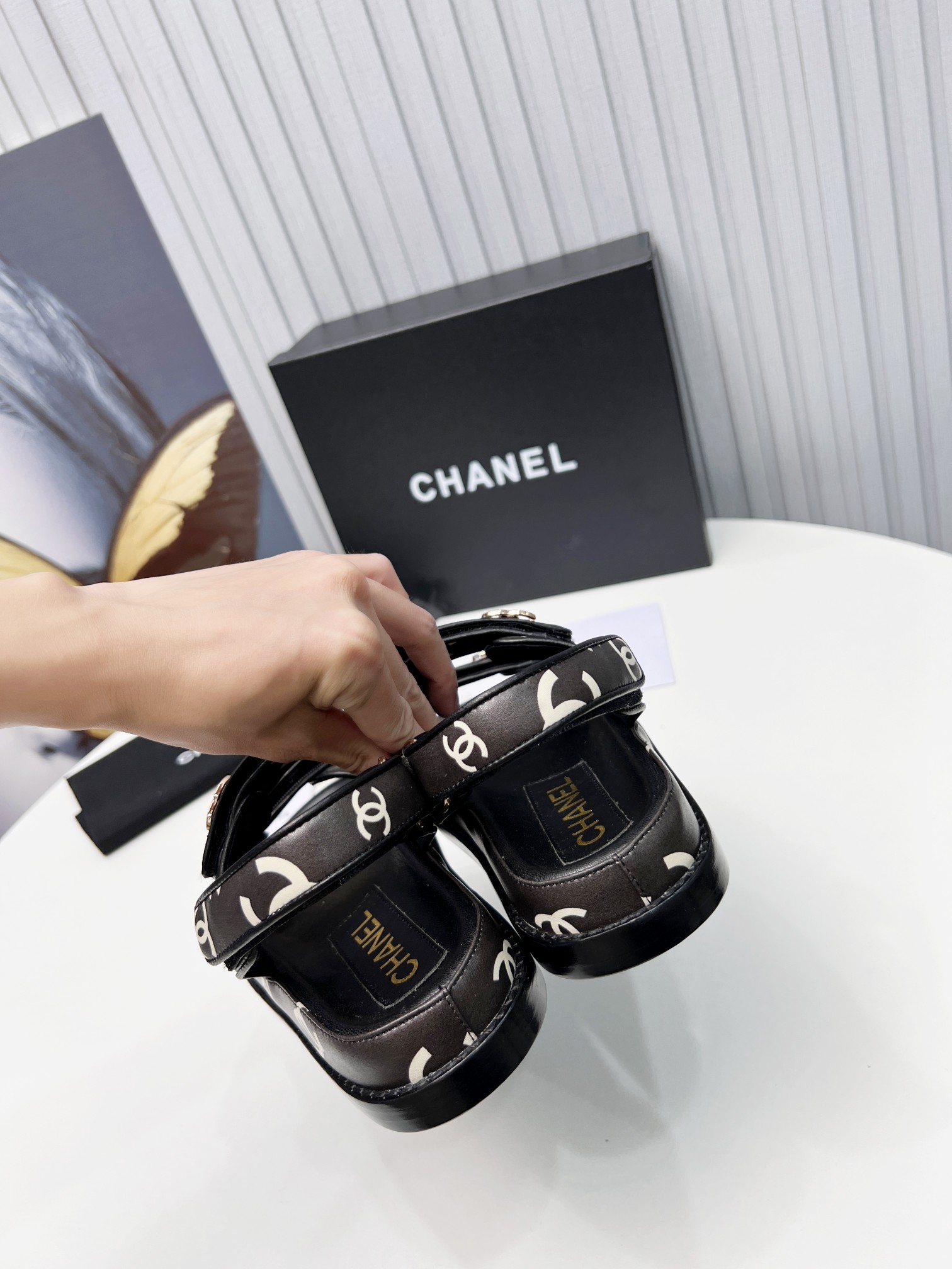 Chanel Women's Sandals Black For Women - Soul Replicas