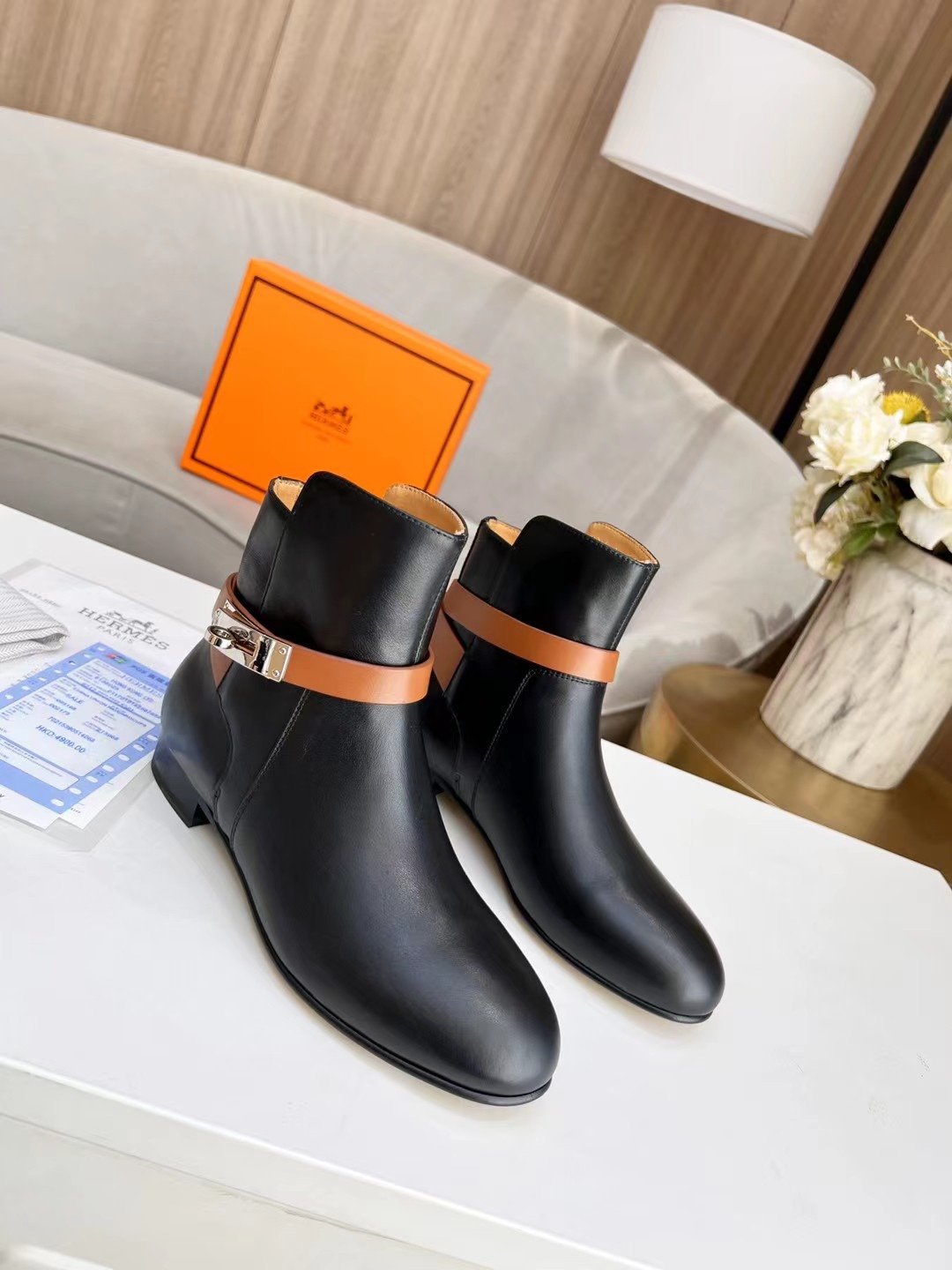 Hermes Frenchie 50 Ankle Boot Black For Women - Soul Replicas