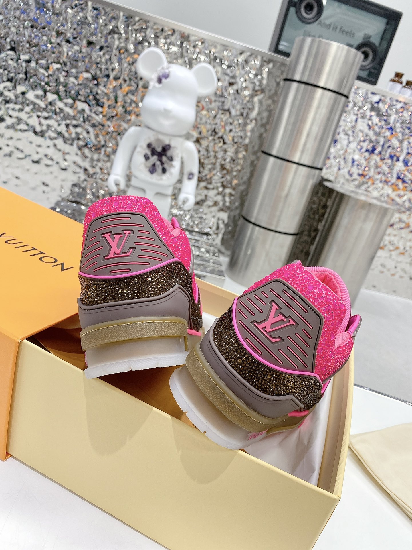 Louis Vuitton Women's LV Trainers Pink For Women LV - Soul Replicas