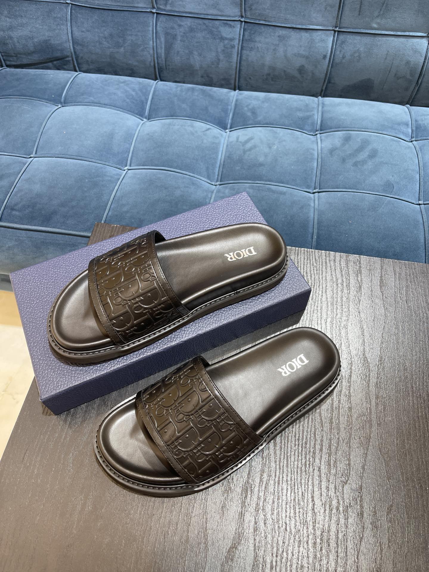 Christian Dior Aqua Sandal Black For Men CD - Soul Replicas