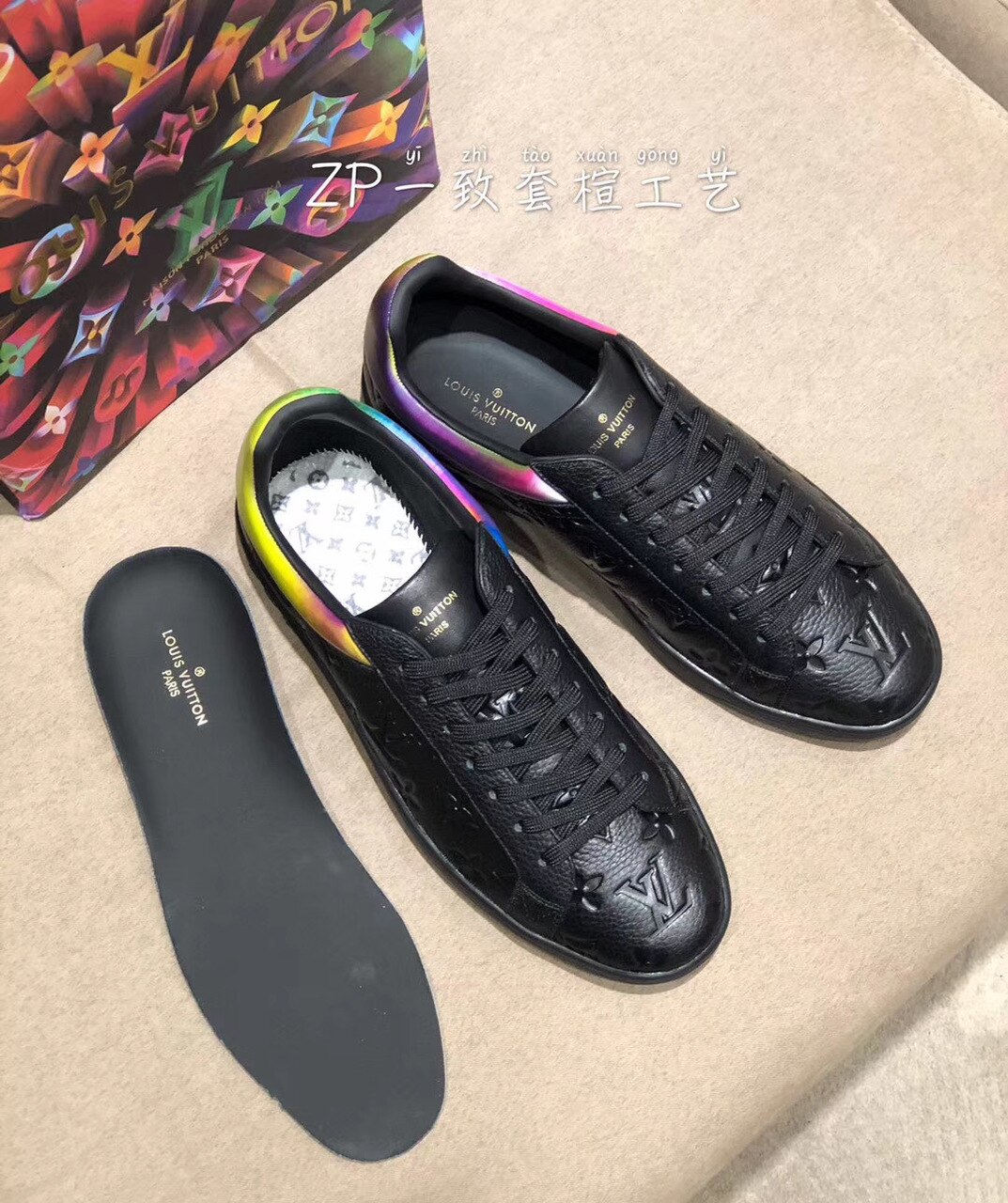 Louis Vuitton Luxembourg Sneaker Monogram Canvas Black For Women LV - Soul Replicas