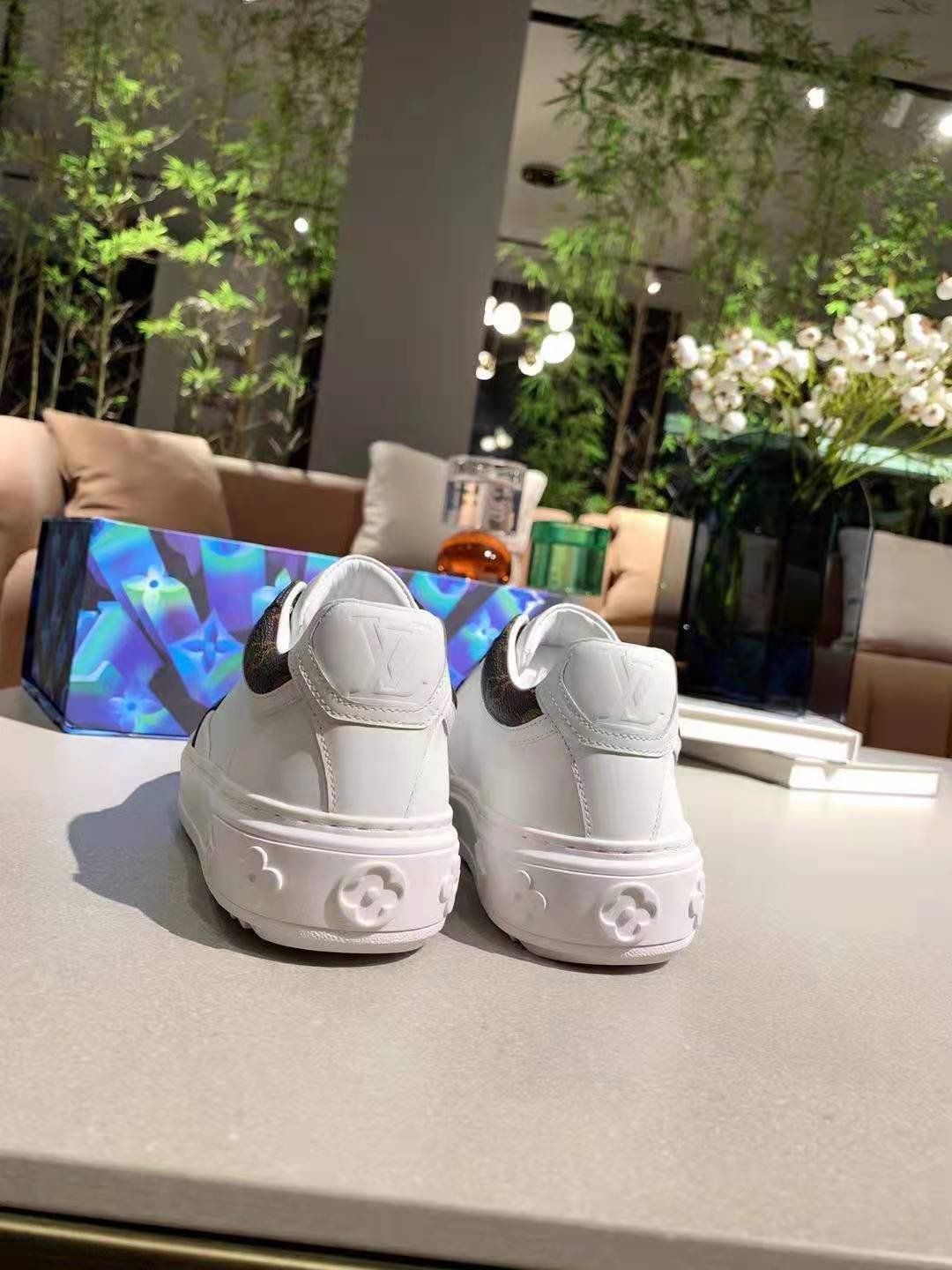 Louis Vuitton Time Out Sneaker White/Brown For Women LV - Soul Replicas