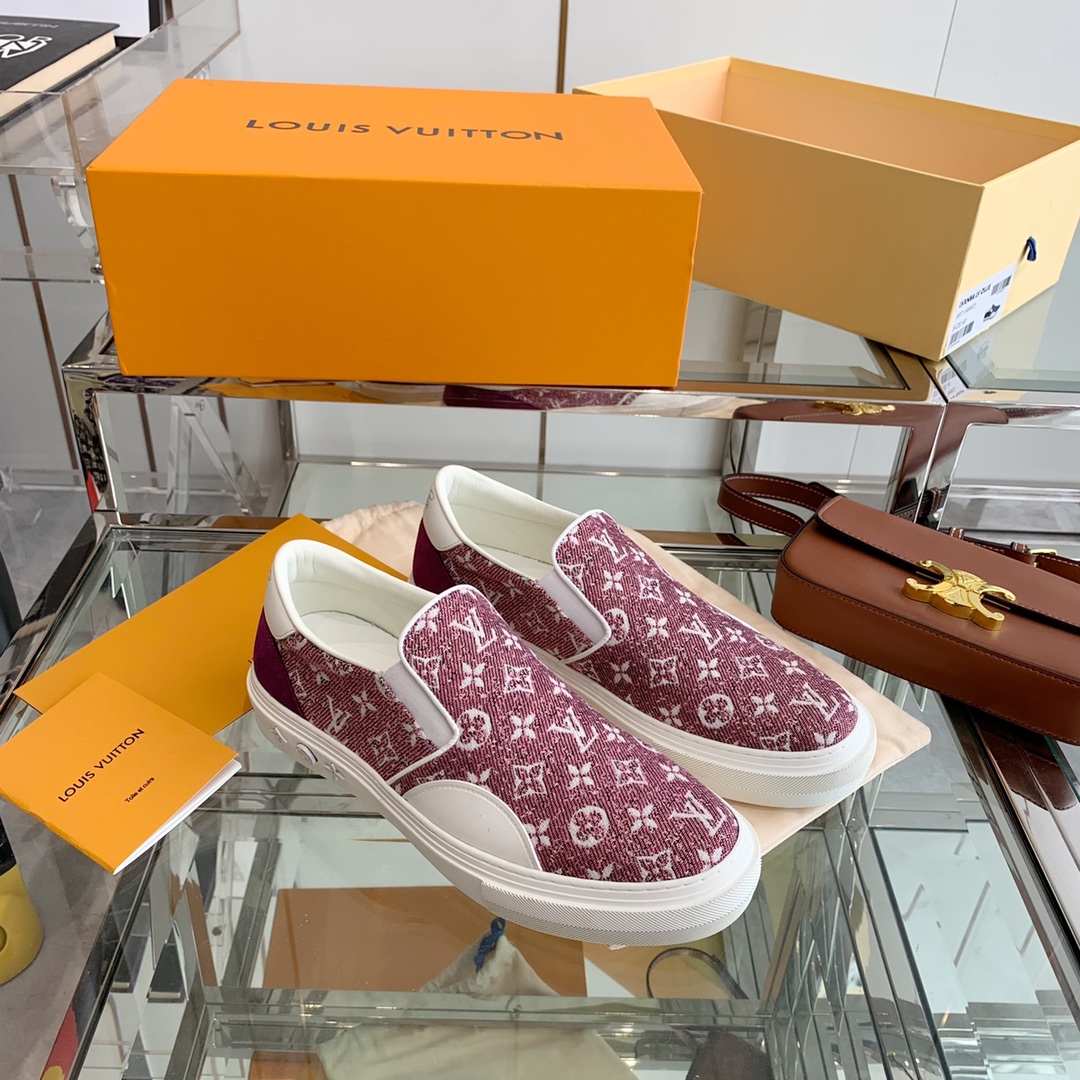 Louis Vuitton Women's Trocadero Slip On Red For Women LV - Soul Replicas