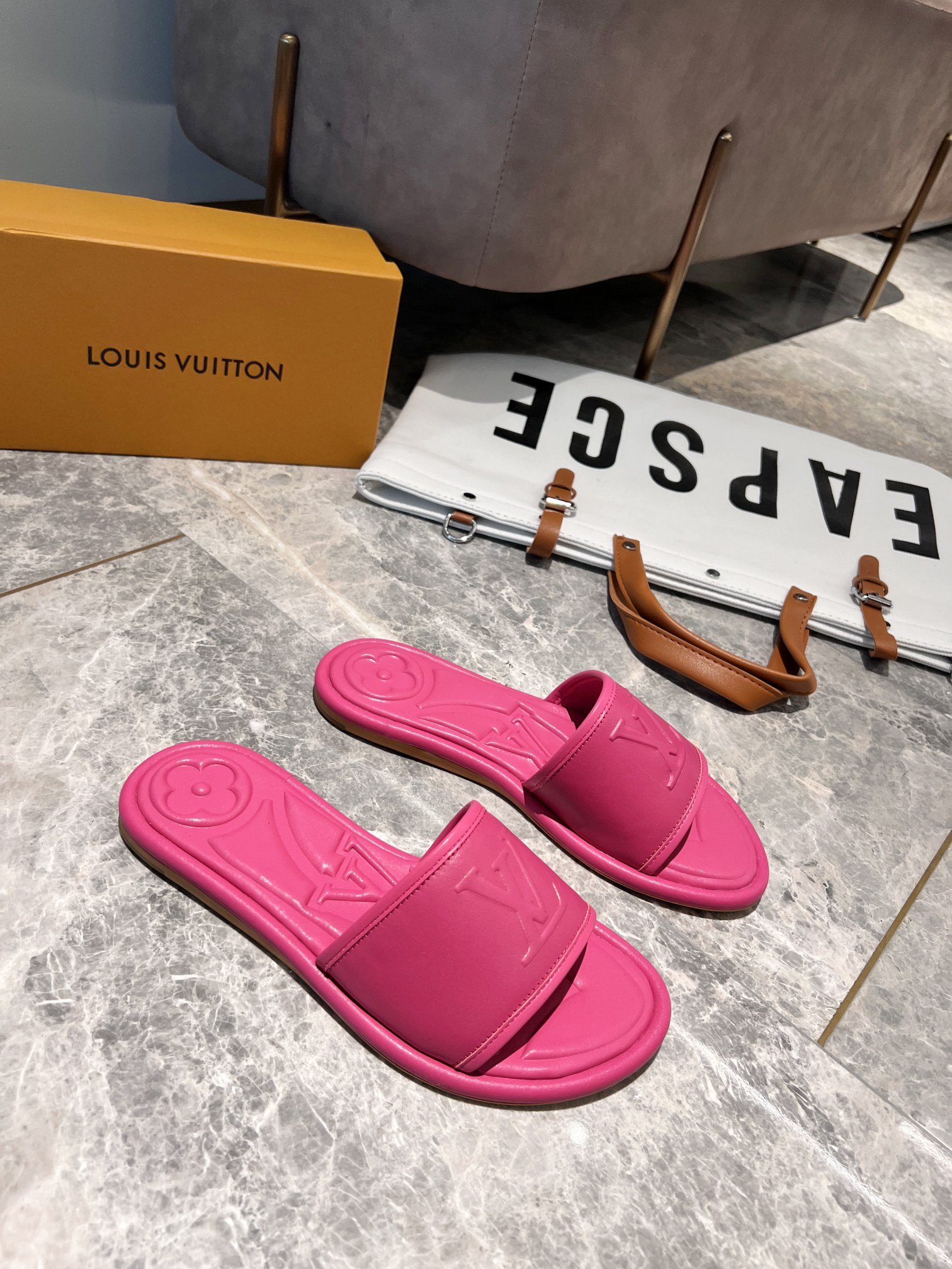 Louis Vuitton Women's Magnetic Flat Mule Fuchsia Pink For Women LV 1AA1MN - Soul Replicas