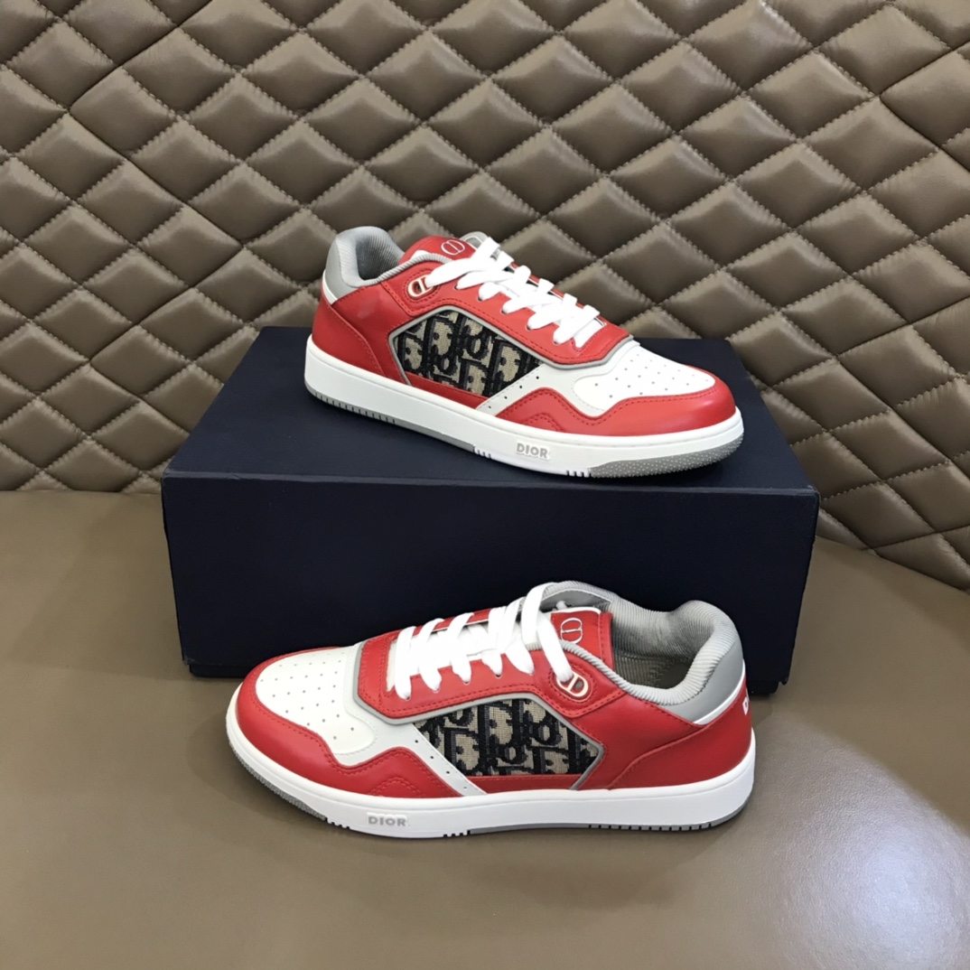 Christian Dior B27 Low-Top Sneaker Red For Men CD 3SN272ZIR_H360 - Soul Replicas