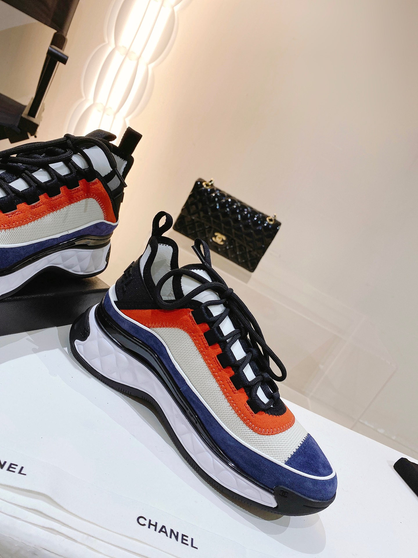 Chanel Women's Sneakers Orange And Blue For Women - Soul Replicas