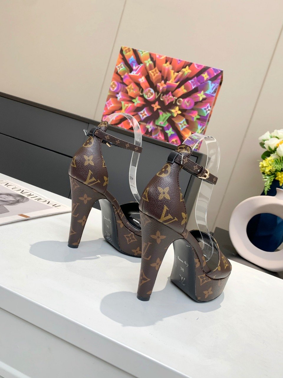 Louis Vuitton Women's Afterglow Platform Sandal Brown For Women LV - Soul Replicas