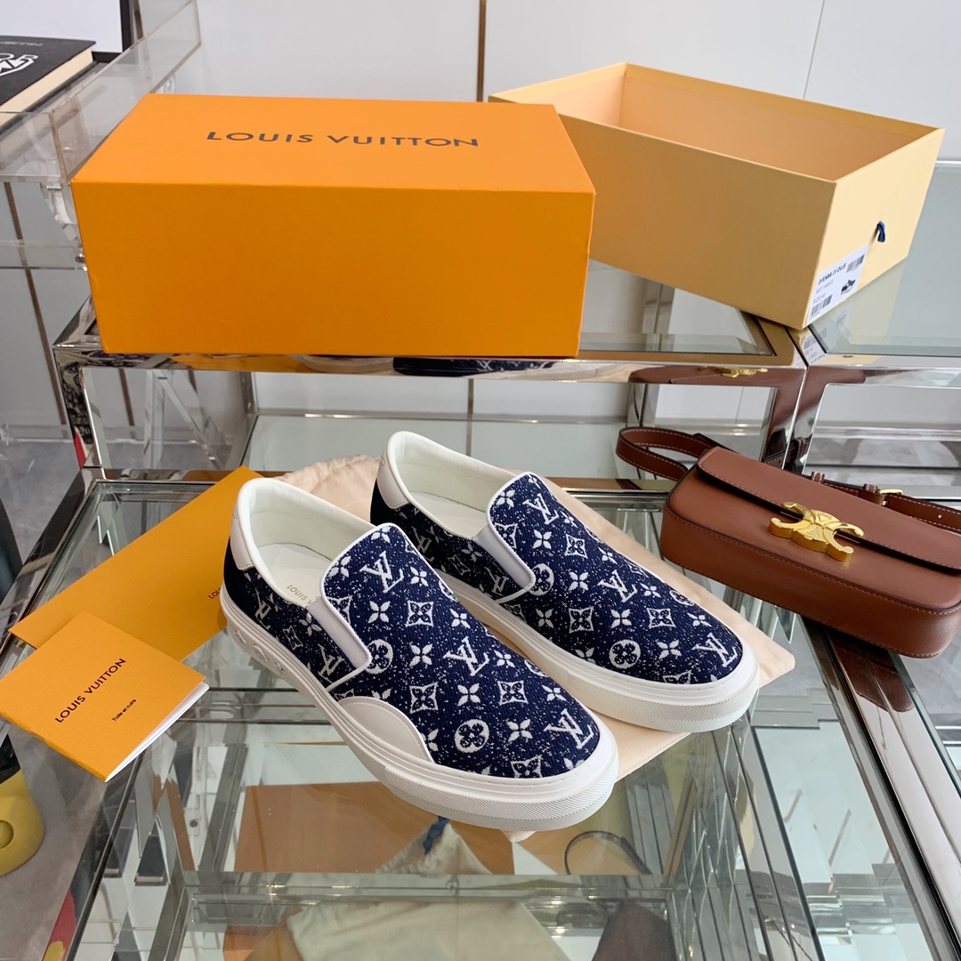 Louis Vuitton Women's Trocadero Slip On Dark Blue For Women LV - Soul Replicas