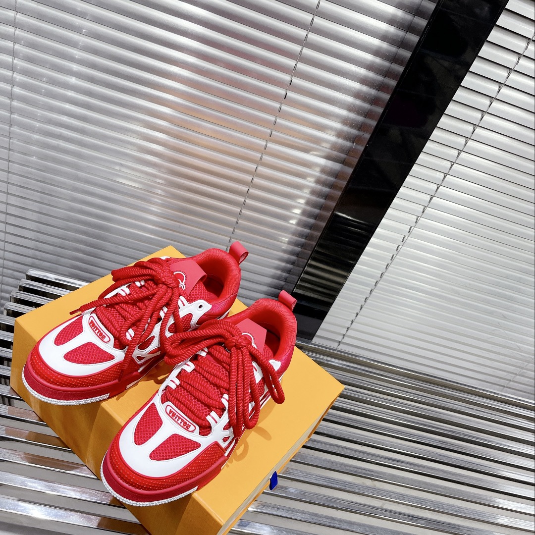 Louis Vuitton Women's Skate Sneakers Red For Women LV - Soul Replicas