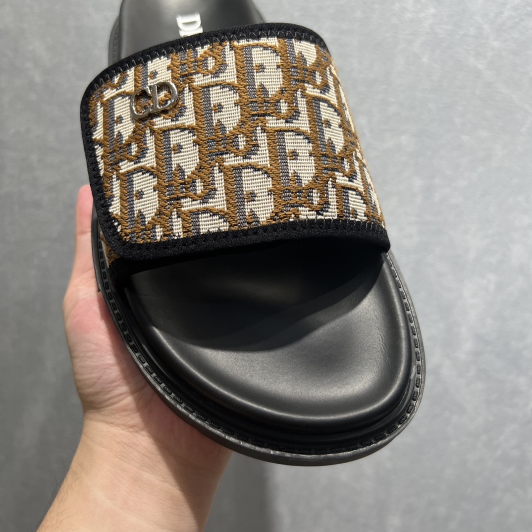 Christian Dior Alpha Sandal Black/Beige For Men CD - Soul Replicas