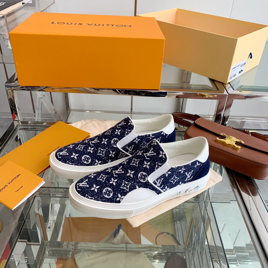 Louis Vuitton Women's Trocadero Slip On Dark Blue For Women LV - Soul Replicas