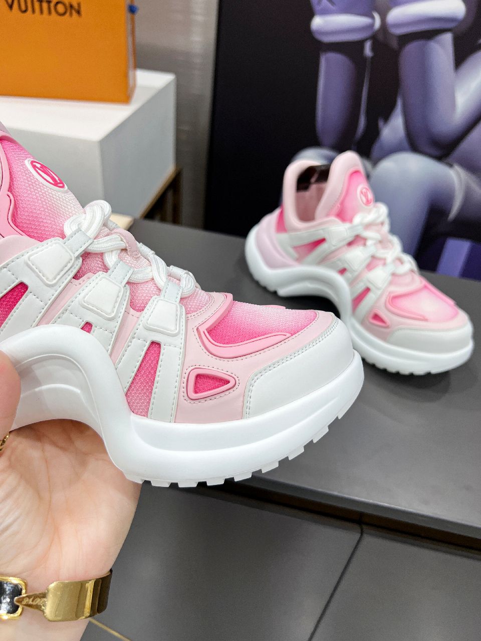 Louis Vuitton Women's LV Archlight Sneaker Pink For Women LV 1A9RUV - Soul Replicas
