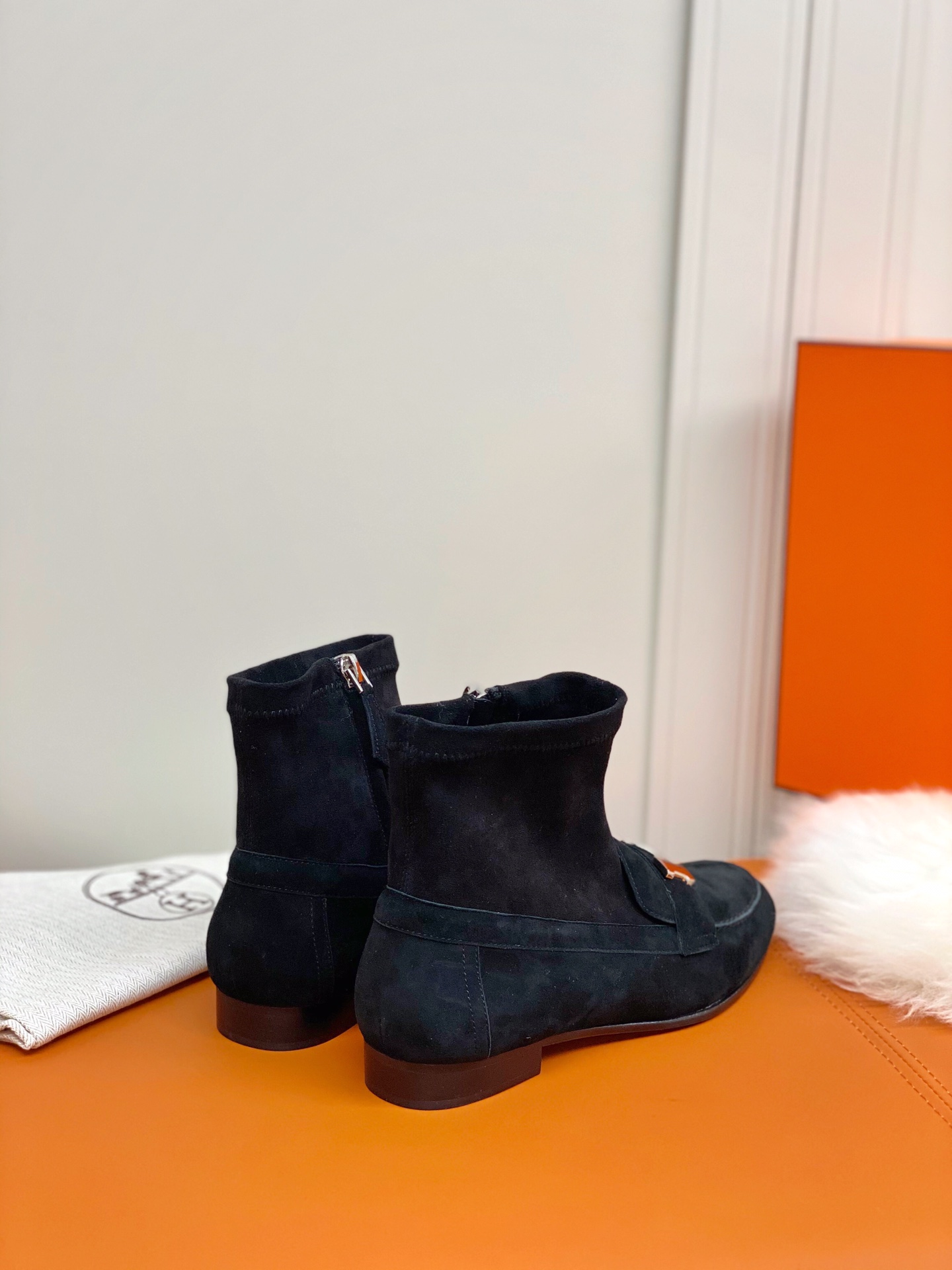 Hermes  Saint-Honore Ankle Boots Black For Women - Soul Replicas