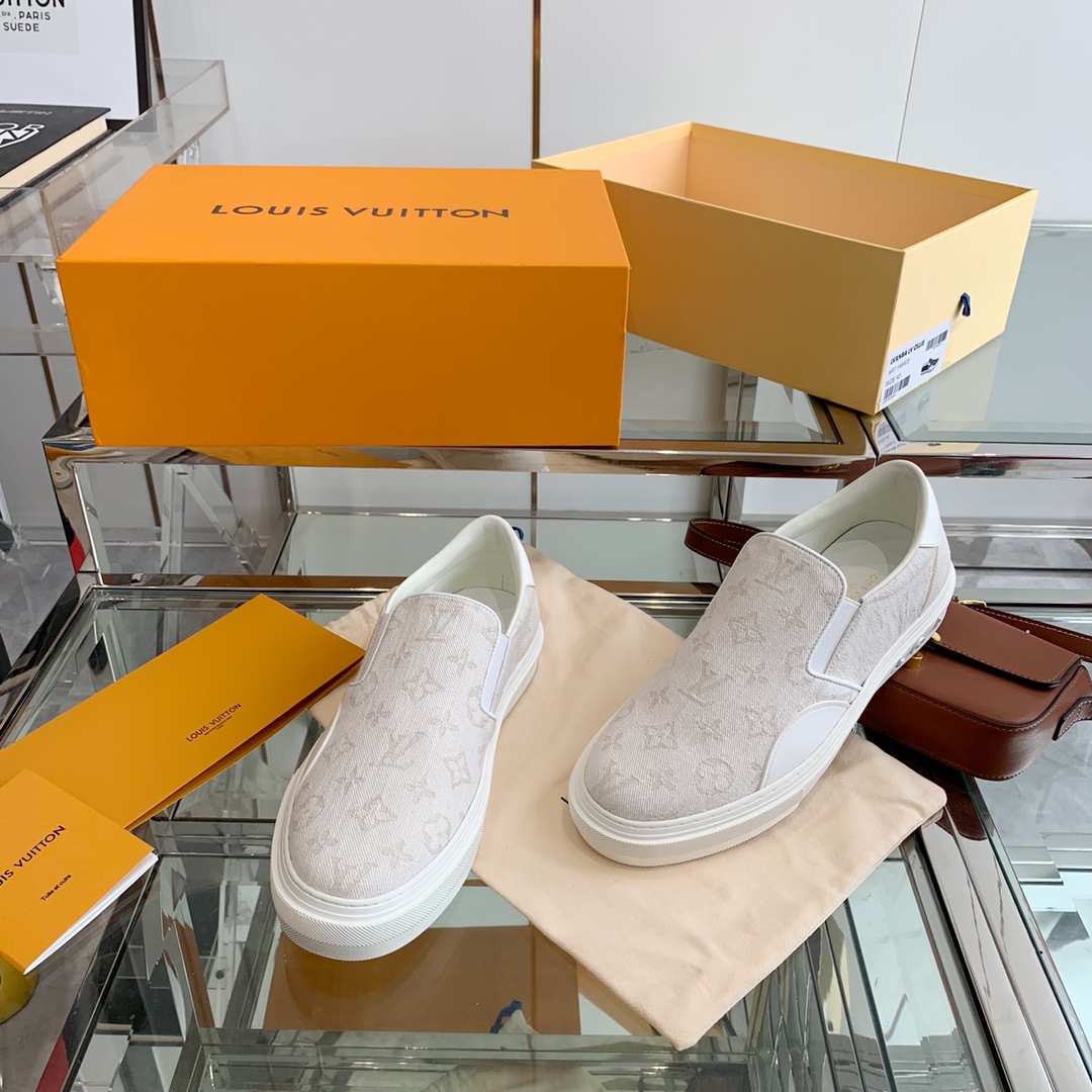 Louis Vuitton Women's Trocadero Slip On White For Women LV - Soul Replicas