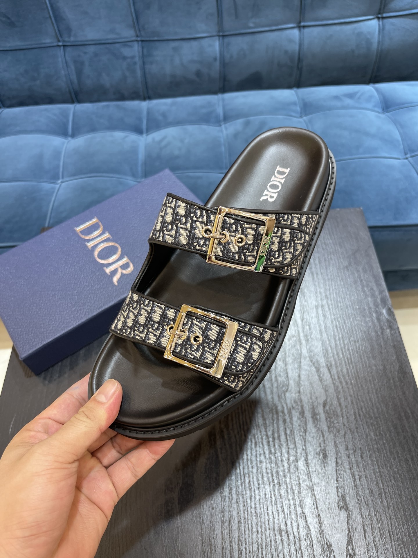 Christian Dior Aqua Sandal Black For Men CD 3SA115ZSA_H561 - Soul Replicas