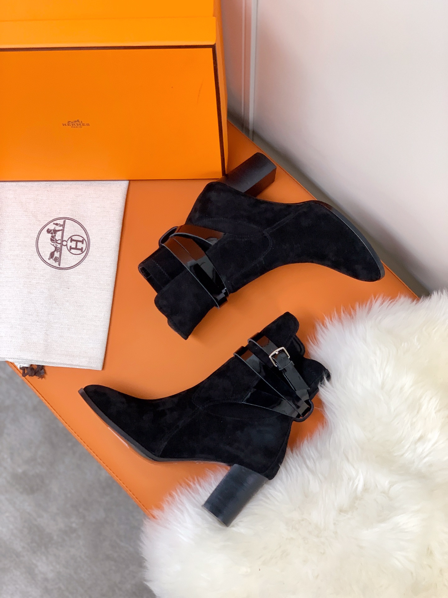 Hermes Frenchie 70 Ankle Boot Black For Women 2.8in/7cm - Soul Replicas